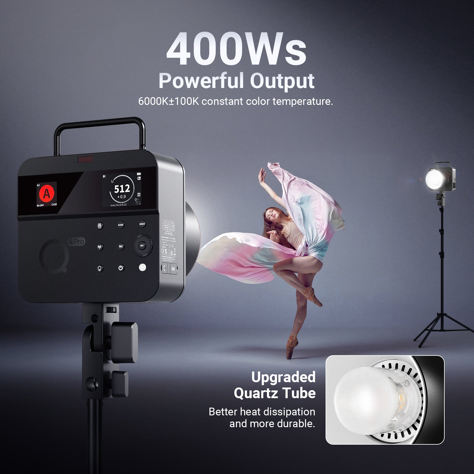 NEEWER Q4PRO 400Ws 2.4G TTL Outdoor Flash Strobe