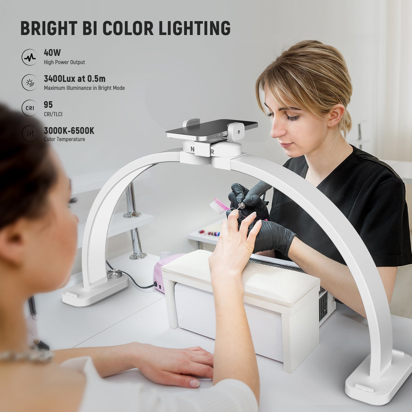 NEEWER BASICS HM01-D 29" 40W Foldable LED Nail Tech Arc Lamp
