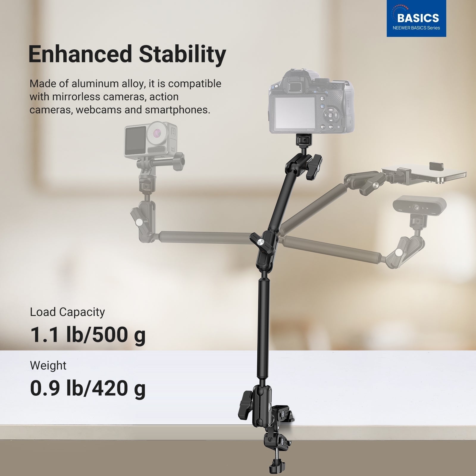 NEEWER BASICS UA061 Magic Arm Desk Mount