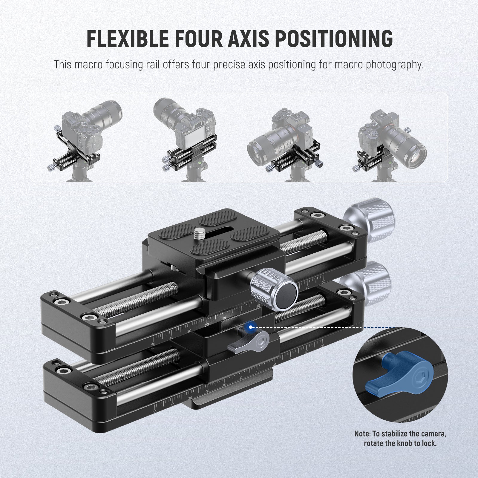 NEEWER GM-MP3 4 Axis Macro Focusing Rail