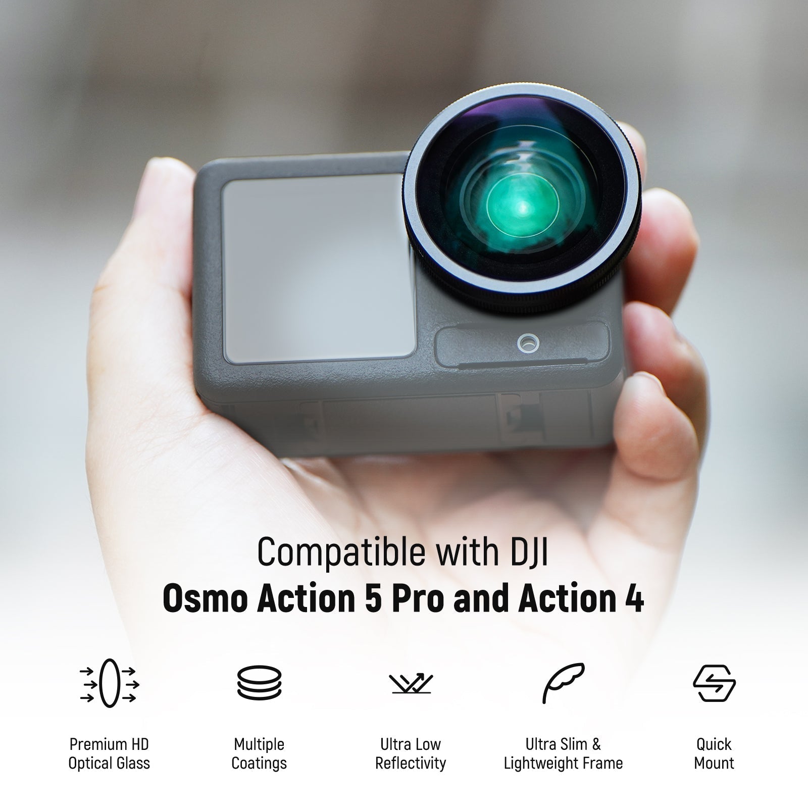 NEEWER Filter Lens Set For DJI Osmo Action 5 Pro/4