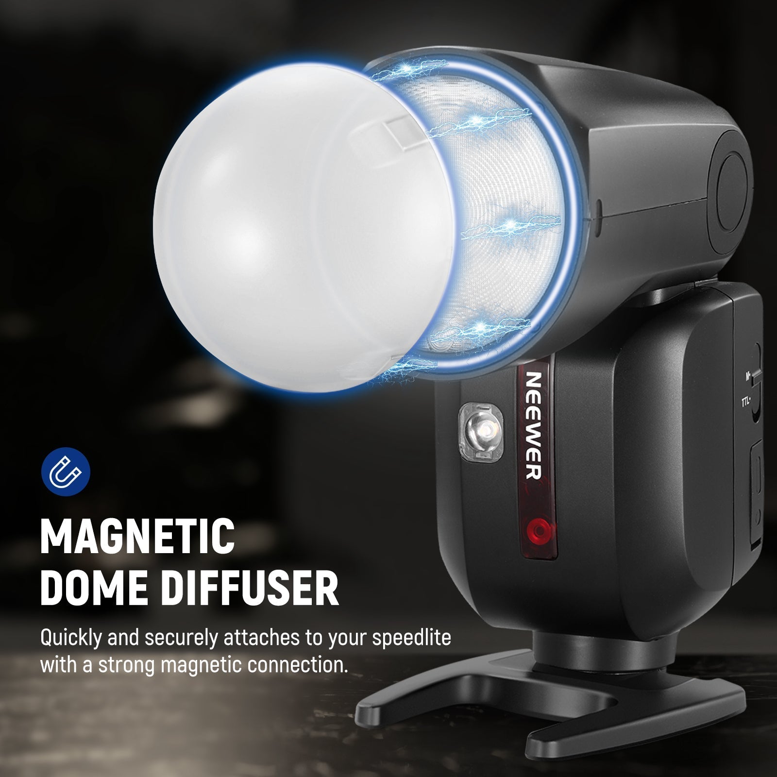 NEEWER Z2 3000mAh Battery TTL Round Head Flash Speedlite with Diffuser