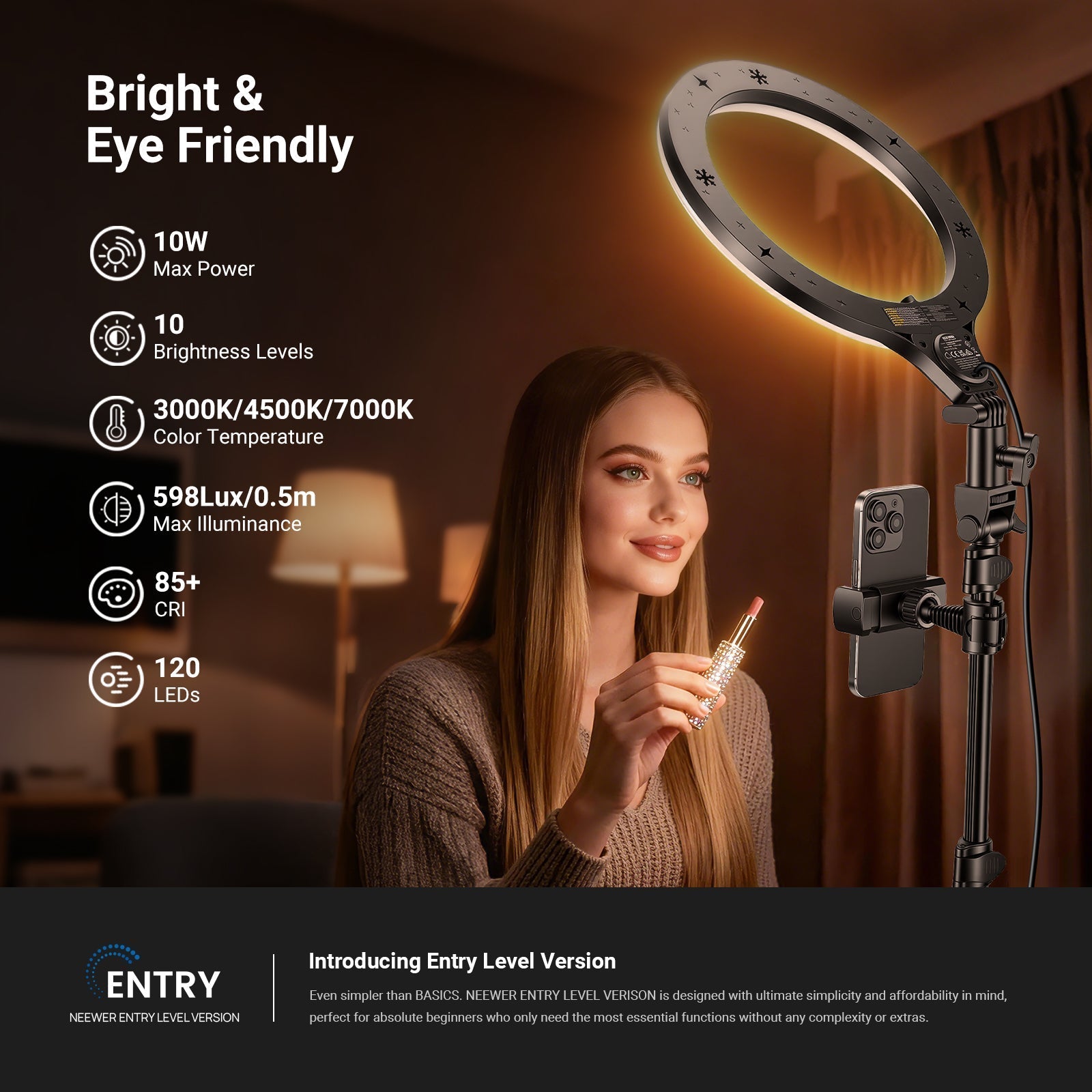 NEEWER ENTRY LEVEL VERSION N43 10.5" 10W Ring Light