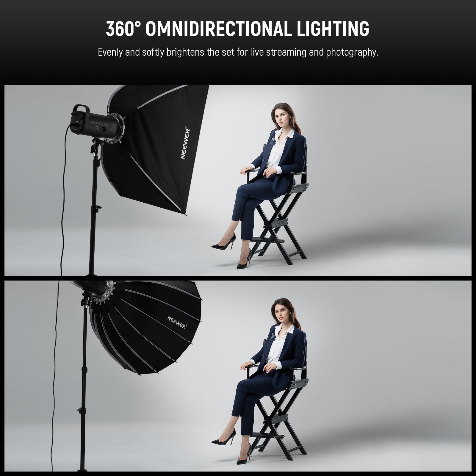 NEEWER NS55P/NS70P/NS90P/NS120P Parabolic Softbox