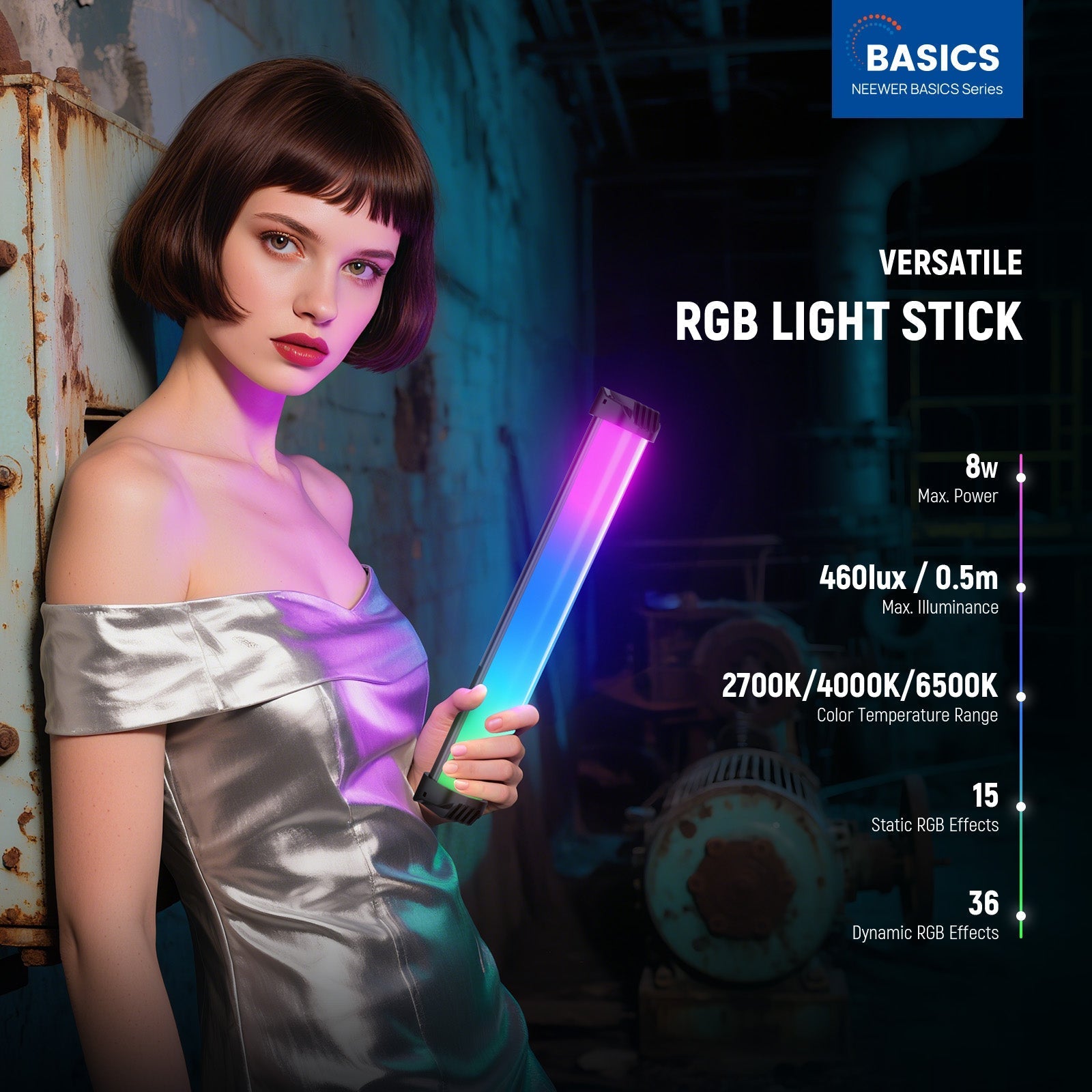 NEEWER BASICS SL30 12" Magnetic Handheld RGB Light Wand