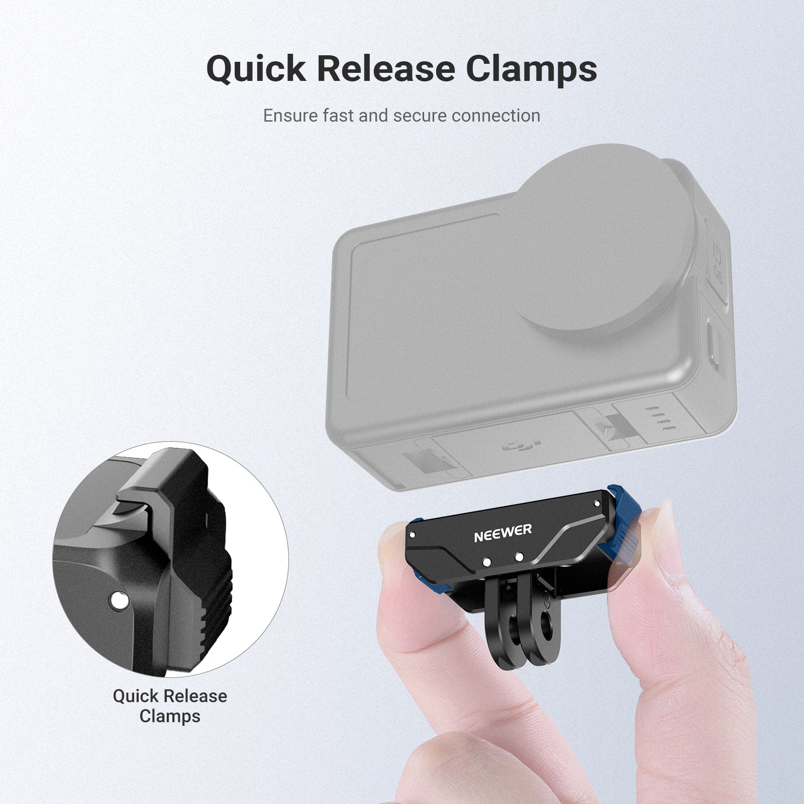 NEEWER AC071 Magnetic Quick Release Mount For DJI Osmo Action 6