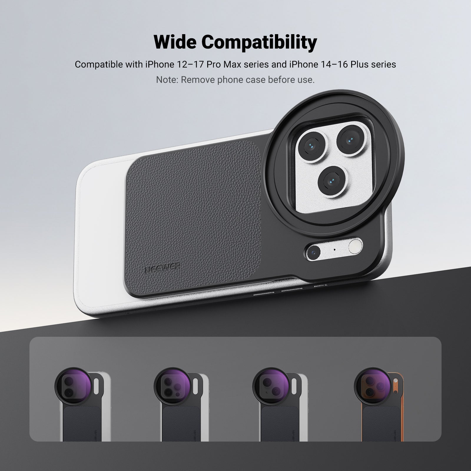 NEEWER FH-05 6.9" Magnetic Filter Backplate Kit For iPhone Pro Max & Plus Versions