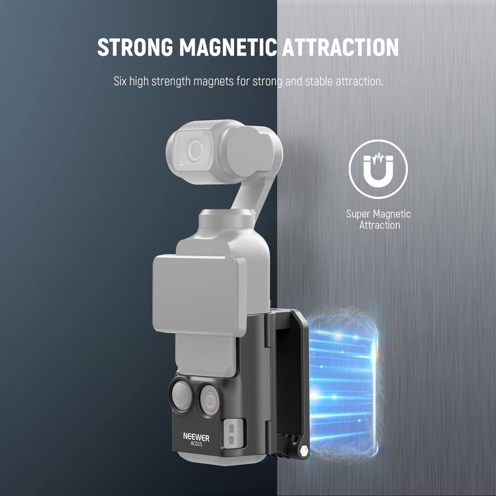 NEEWER BASICS AC015 Magnetic Camera Mount 180° Rotate For DJI Osmo Pocket 3