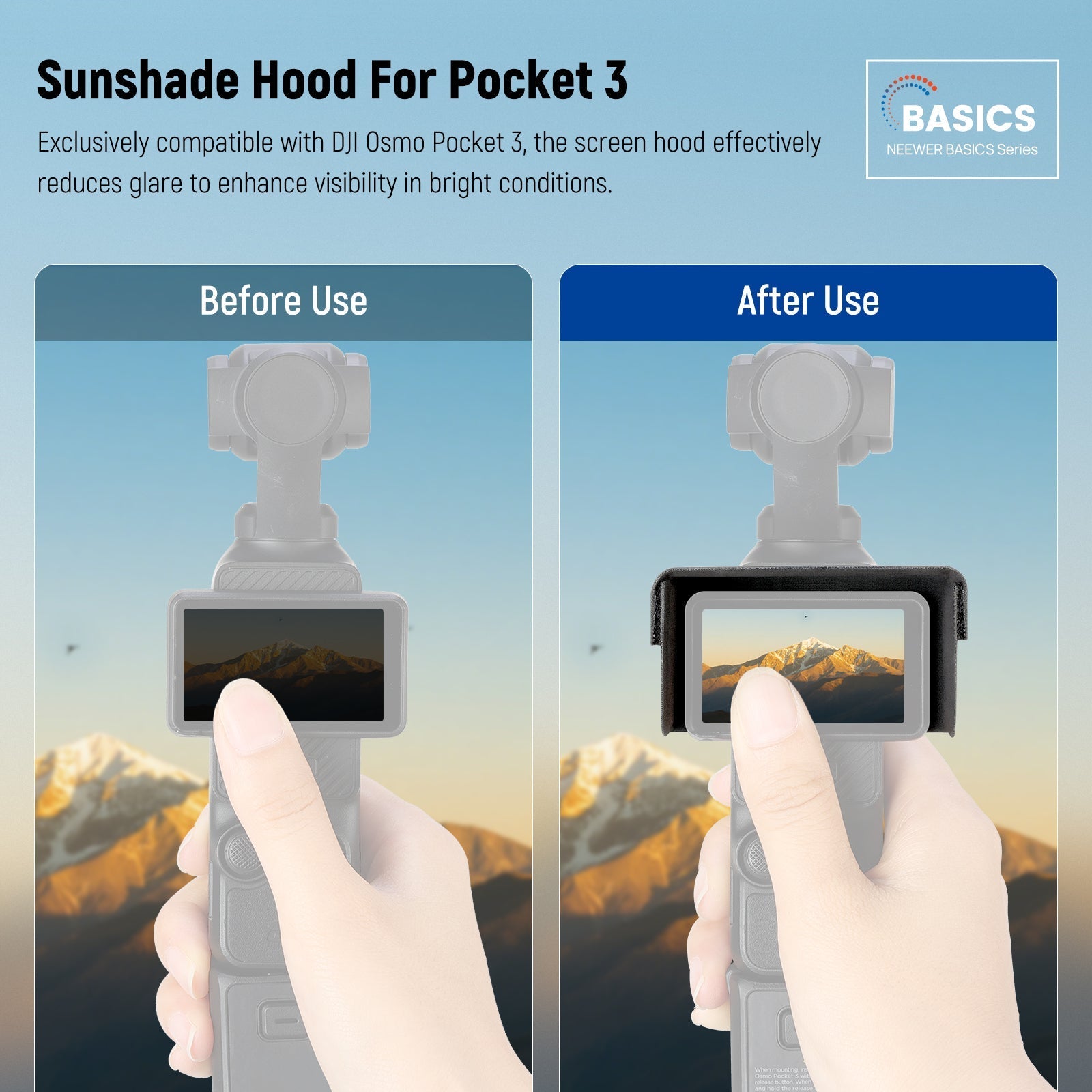 NEEWER BASICS CA152 Sunshade Cover For DJI Osmo Pocket 3