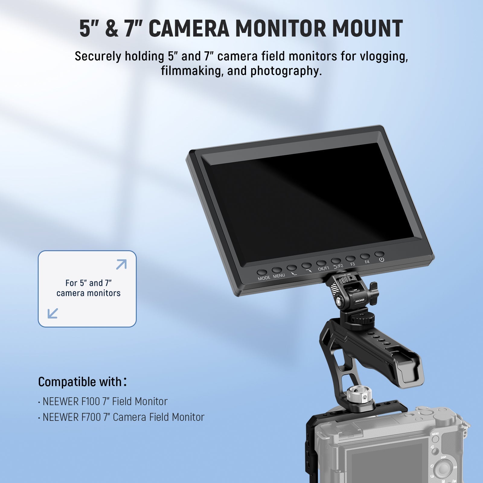 NEEWER MA022 Camera Field Monitor Mount Holder Bracket