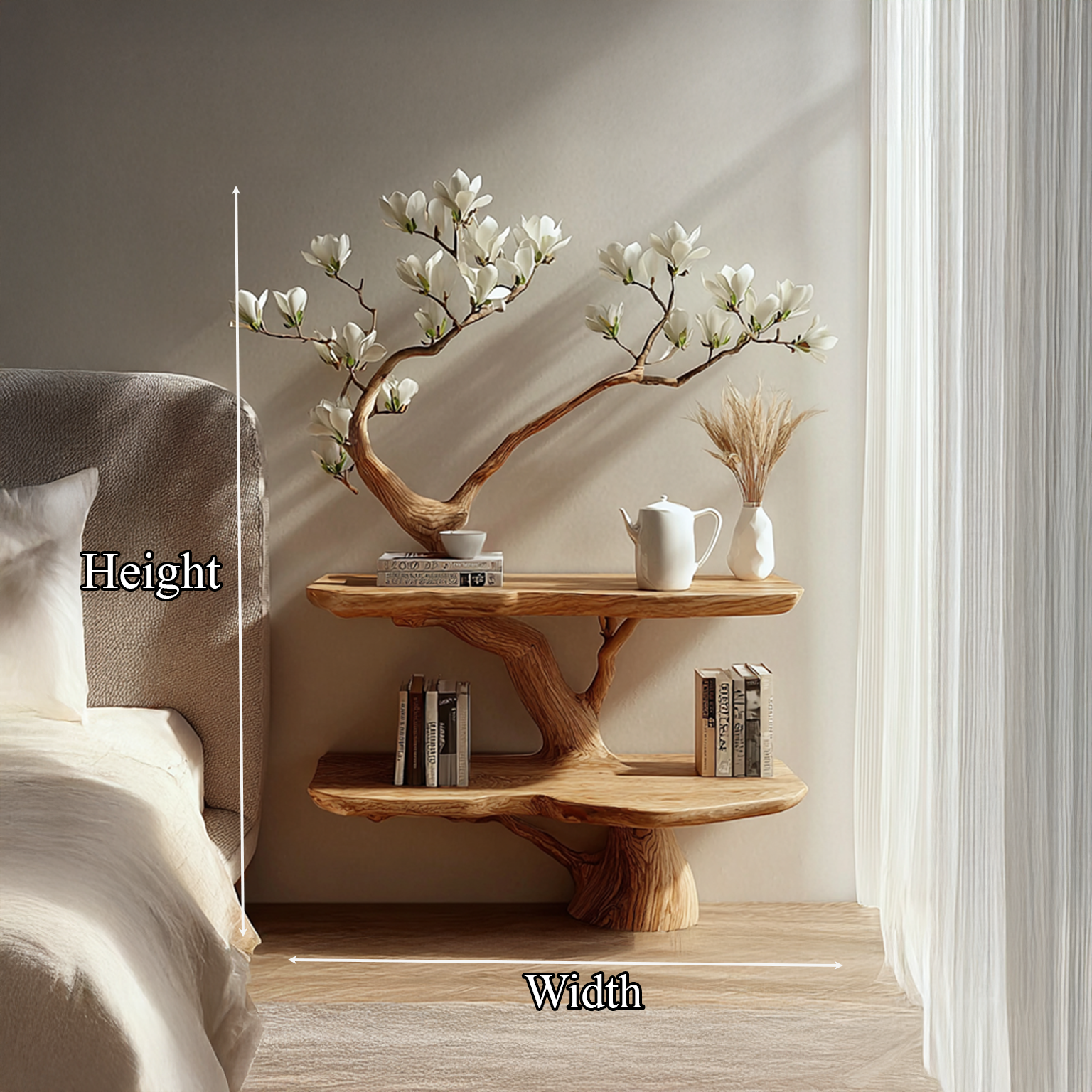Rustic Branch Nightstand Bedroom