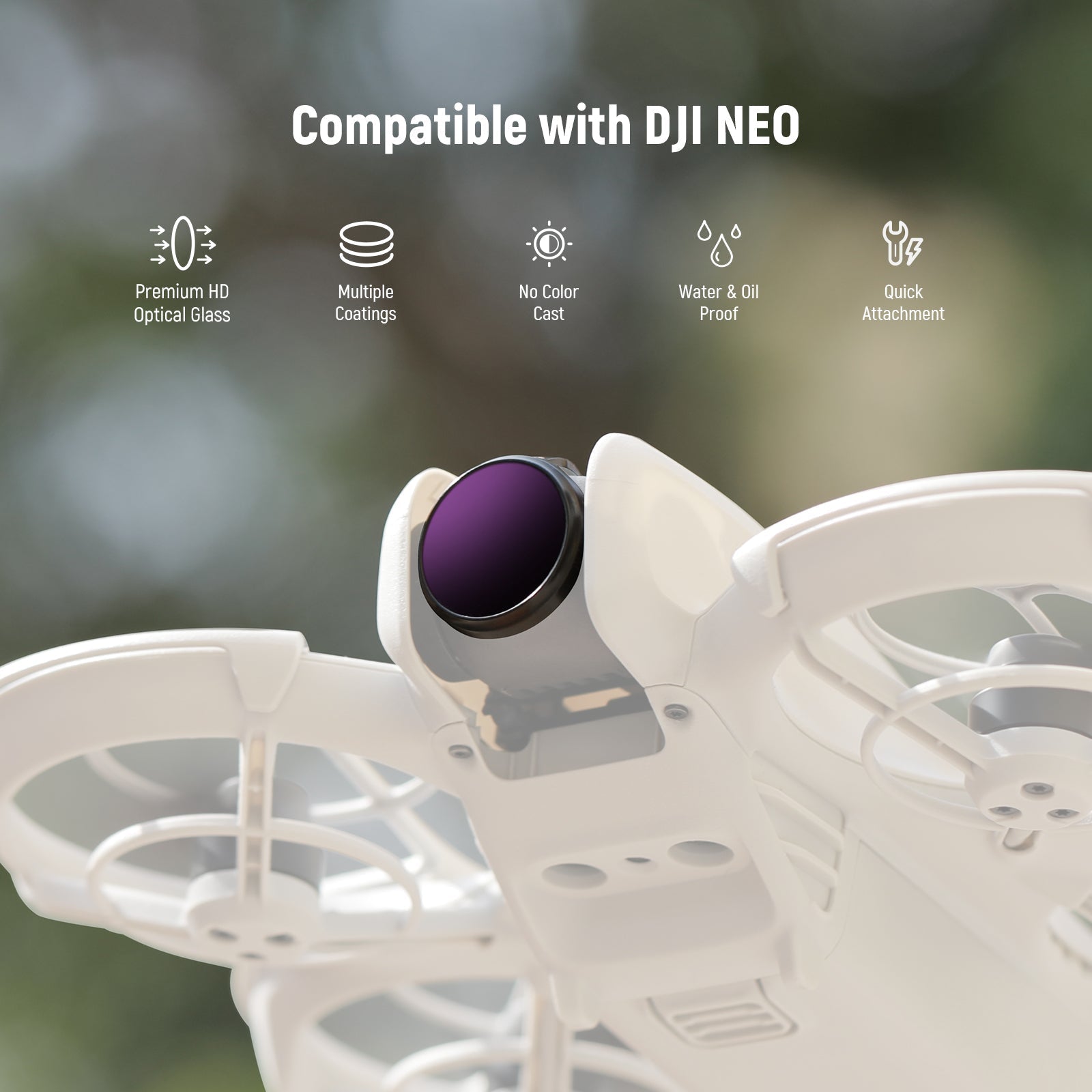 NEEWER FL-N23 4-Pack ND/PL Filter Set for DJI NEO