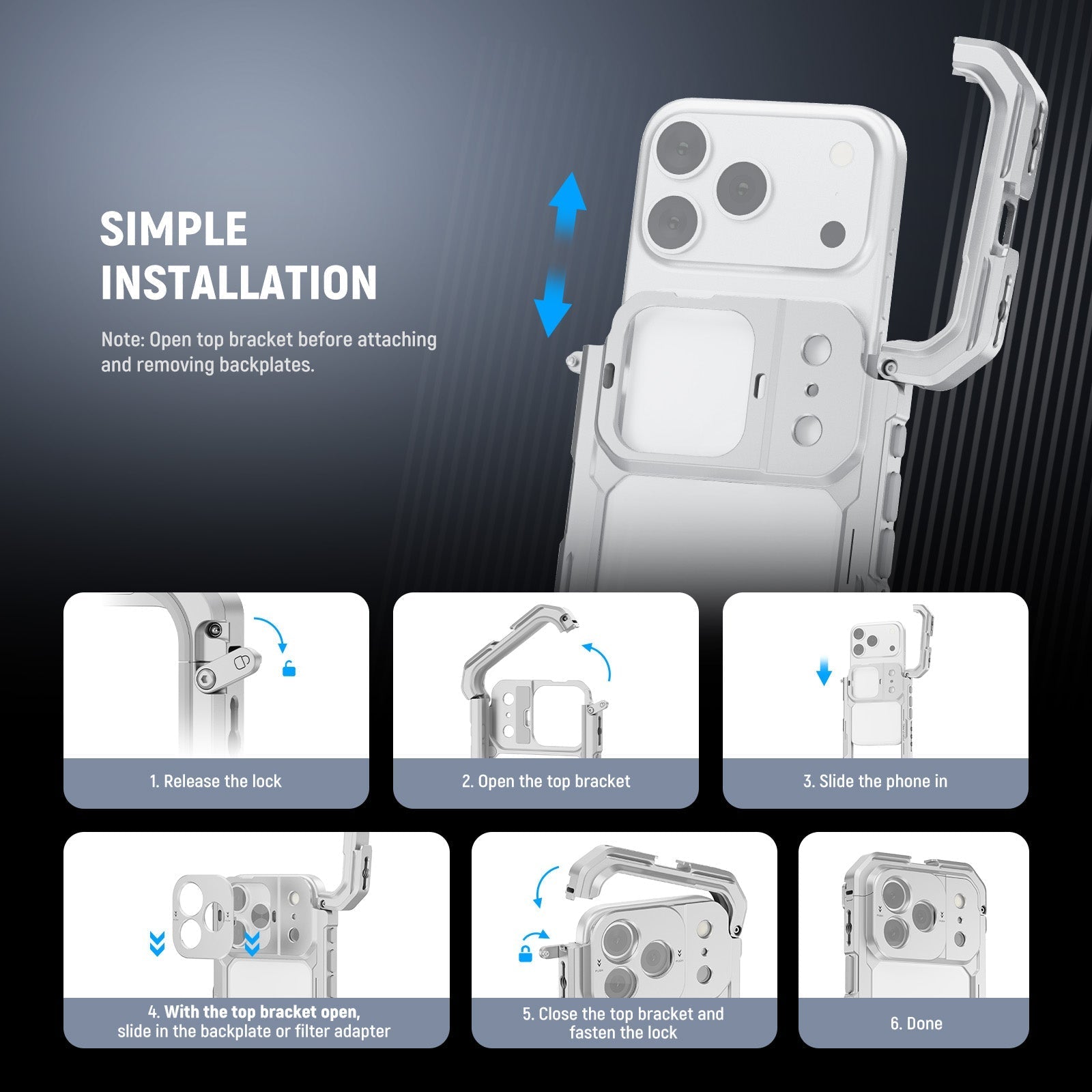 NEEWER PA143/PA144 Phone Cage Compatible with iPhone 17 Pro/Pro Max