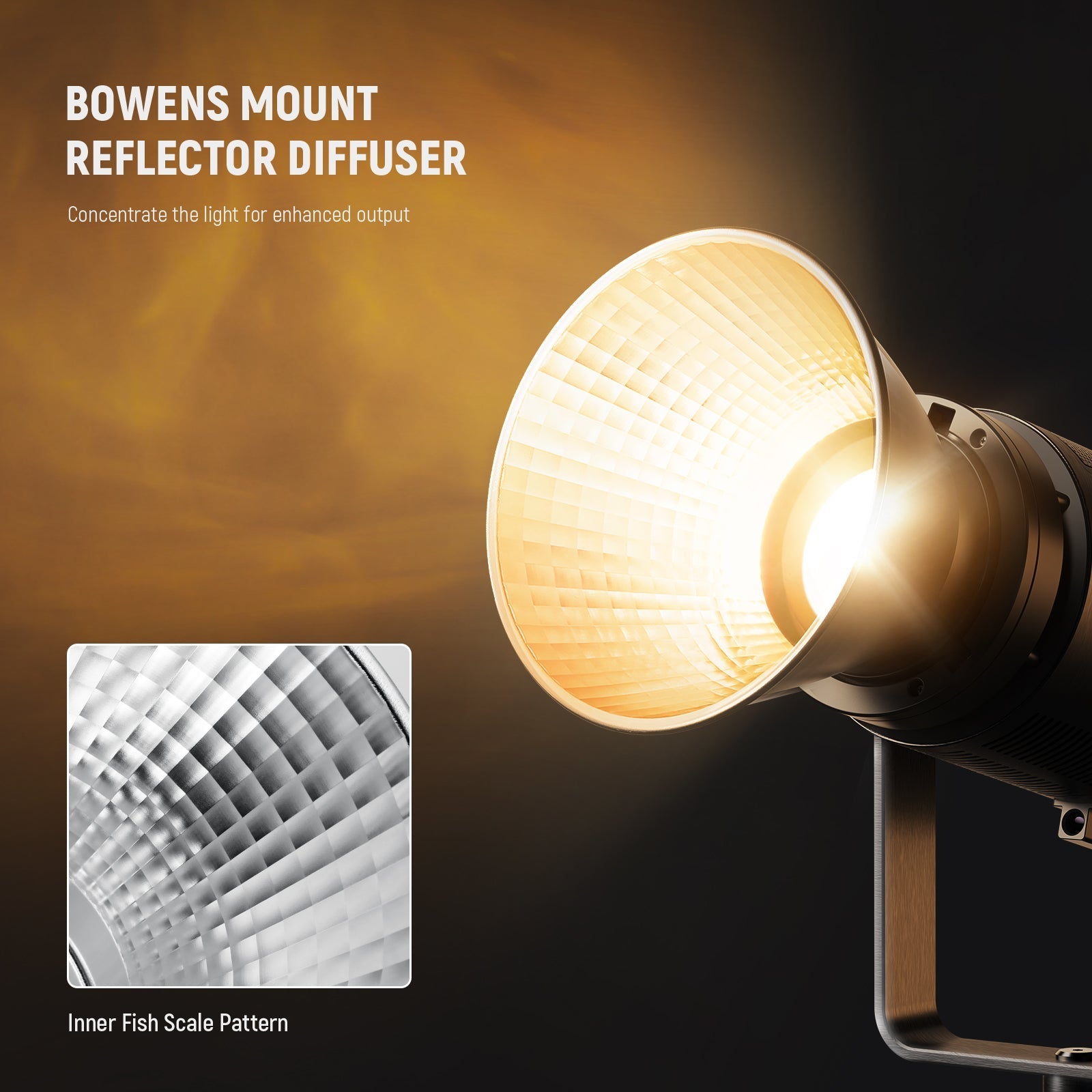NEEWER RF1/RF2 Fish Scale Pattern Standard Reflector Diffuser