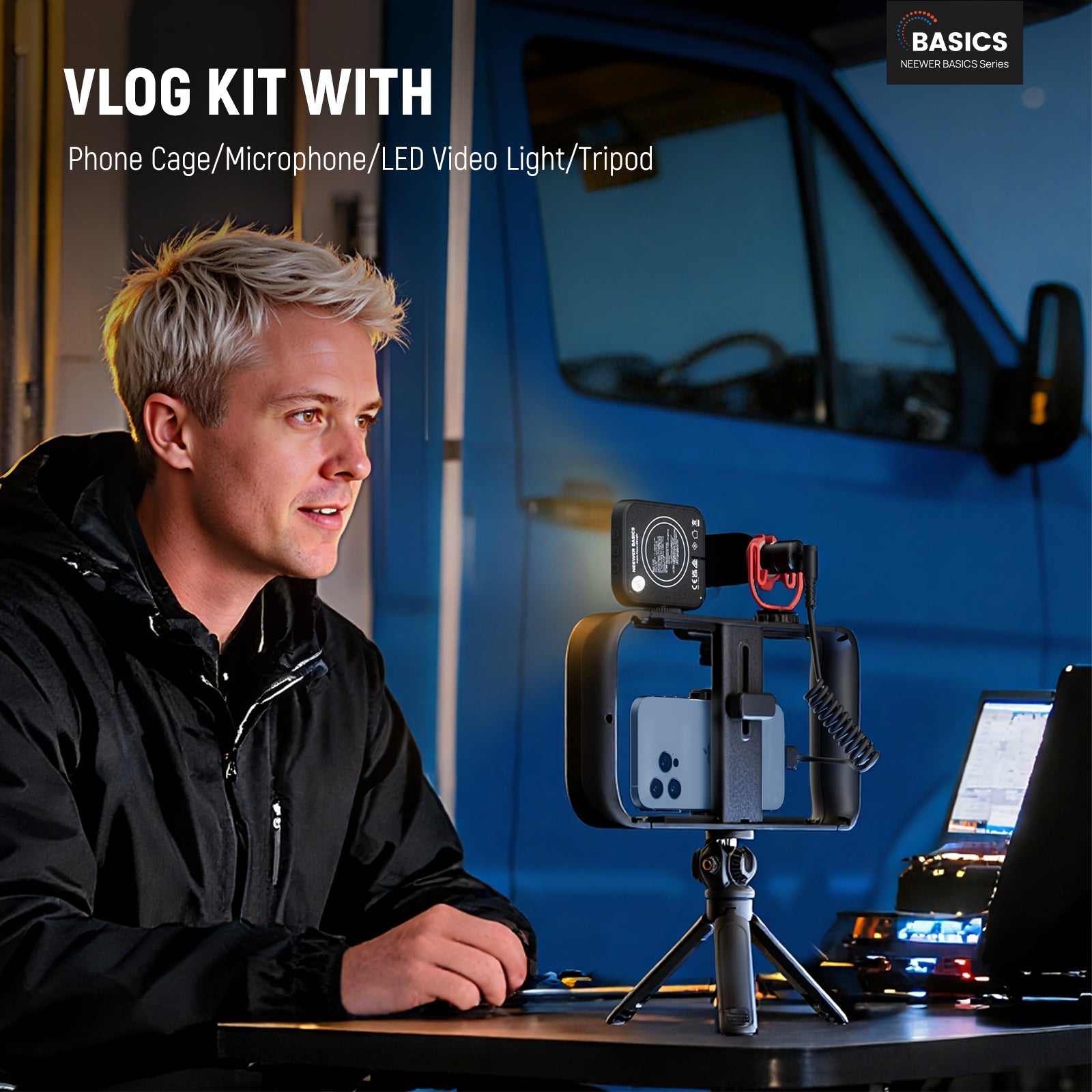 NEEWER BASICS PA055 Phone Cage Vlogging Kit