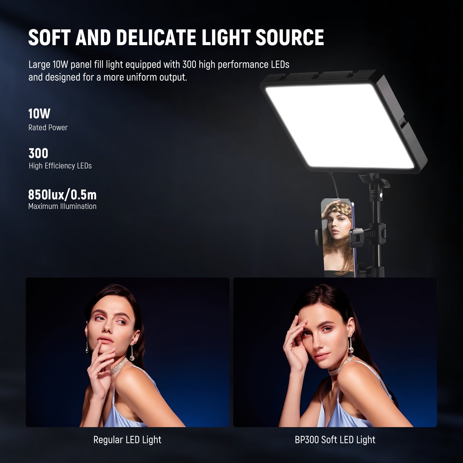 NEEWER BASICS BP300 Bi-Color LED Video Light Kit