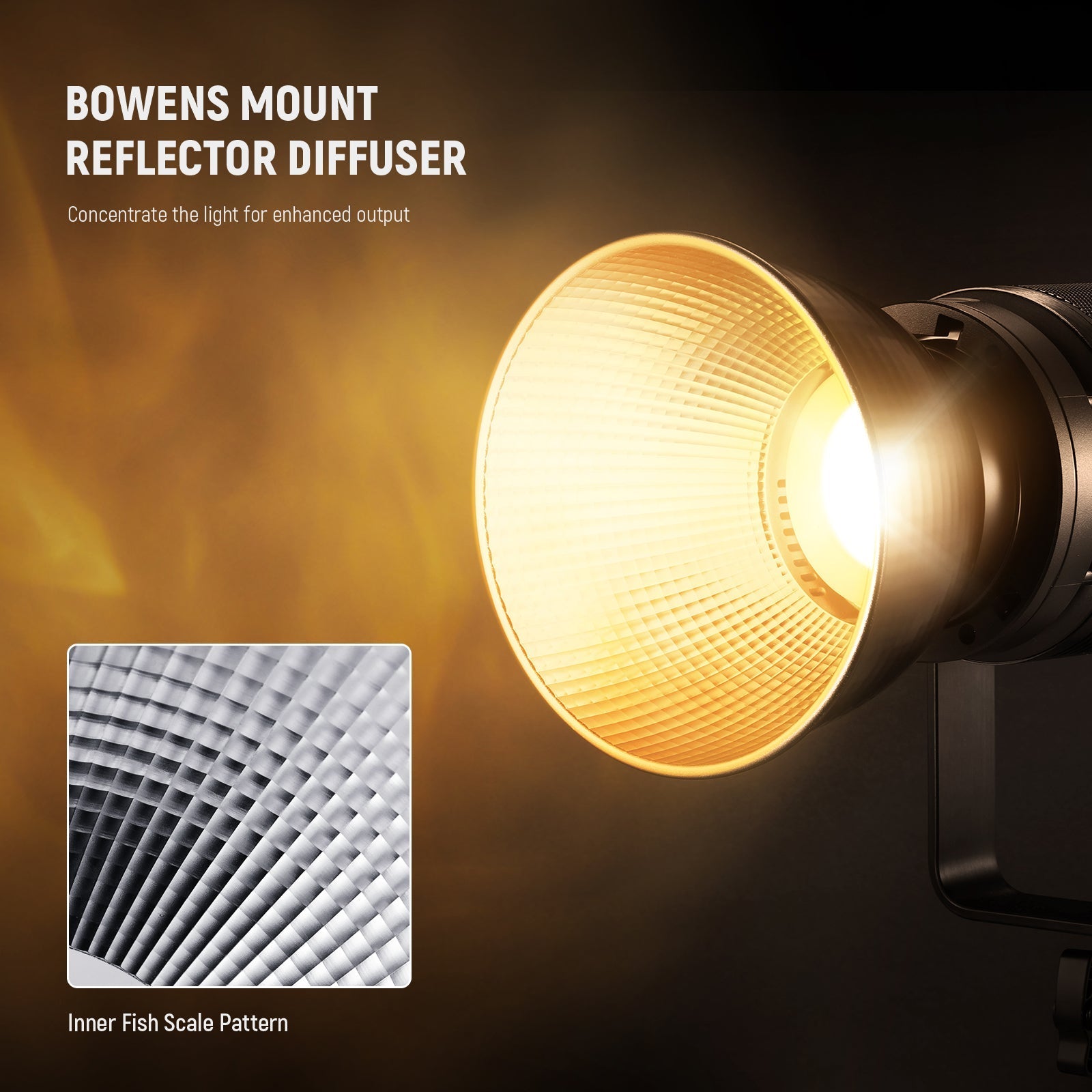 NEEWER RF1/RF2 Fish Scale Pattern Standard Reflector Diffuser