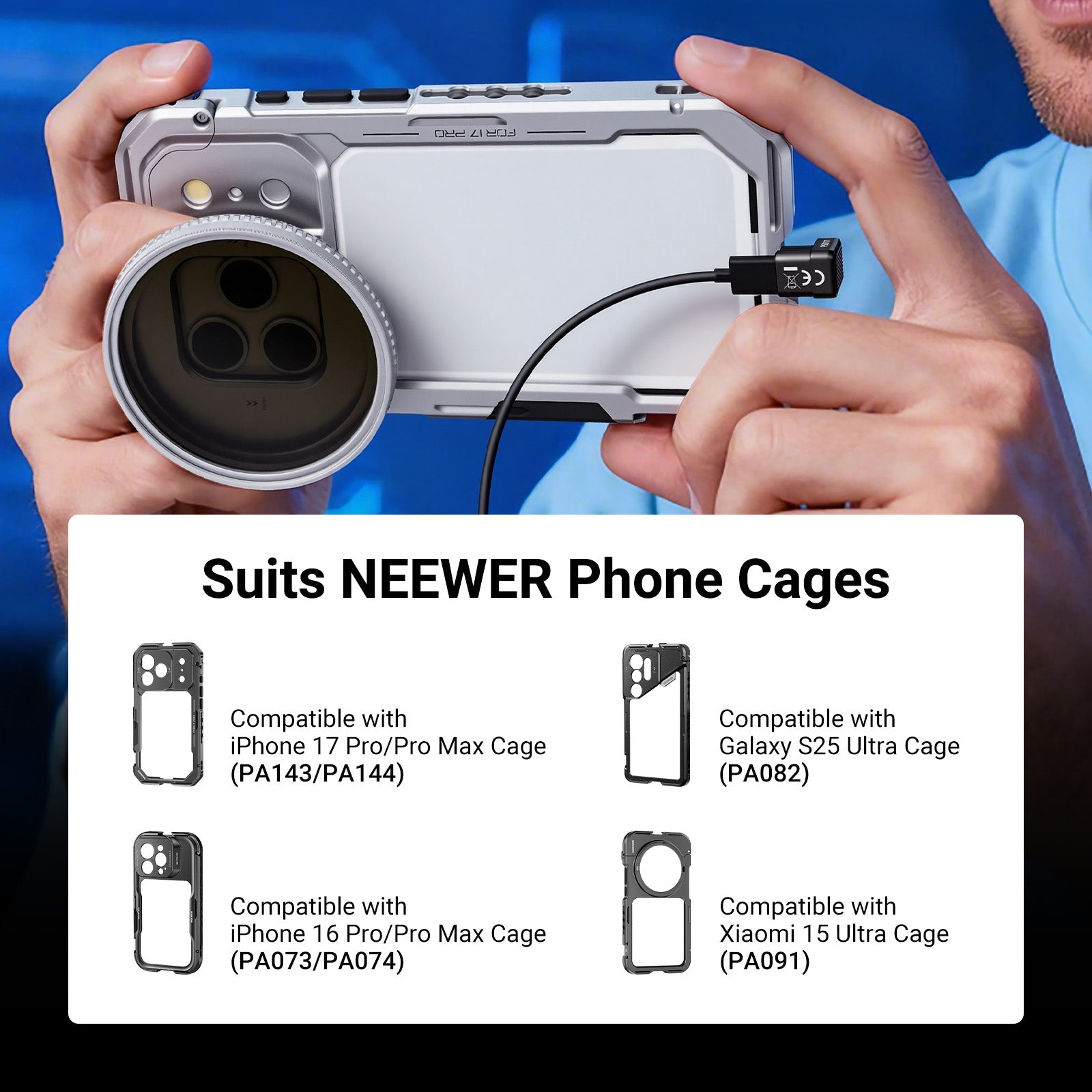 NEEWER PS017 180° U Shaped USB Type C OTG Adapter