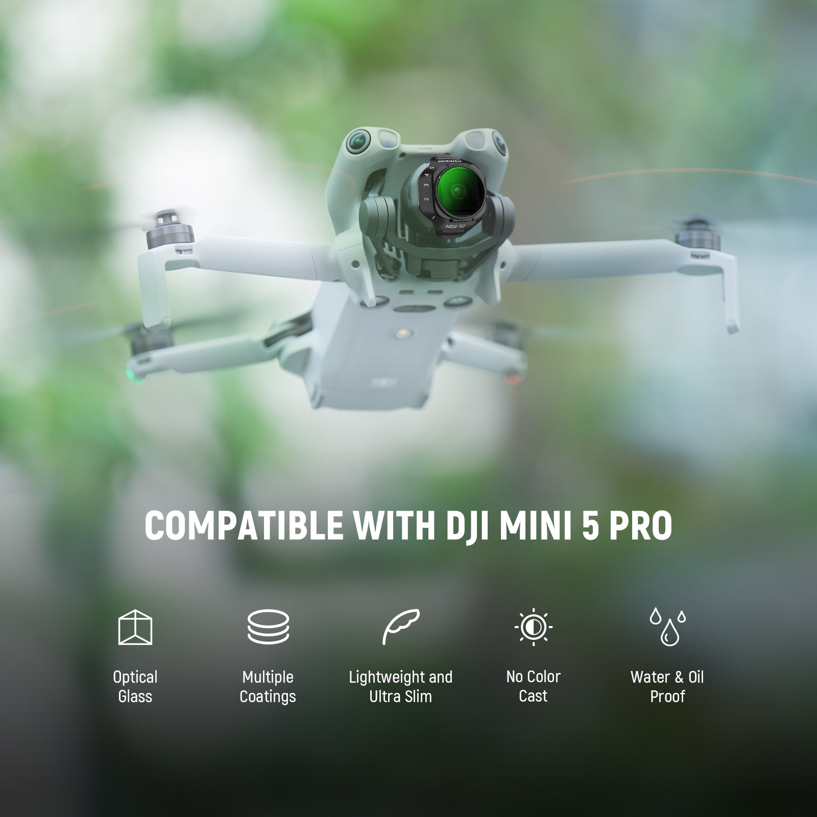 NEEWER Variable ND Filter For DJI Mini 5 Pro Drone