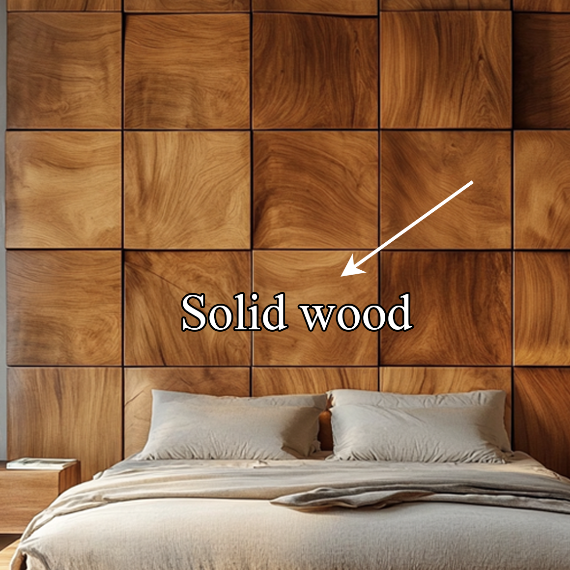 Wood Headboard Panels Solid Wood Wall Decor Bed Room