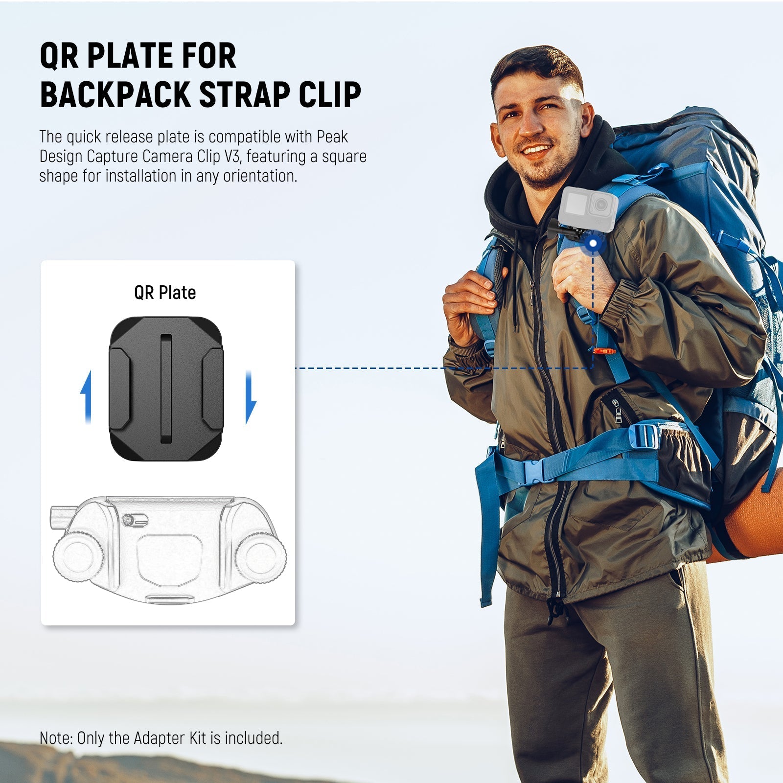 NEEWER QR016 Backpack Strap Mount Adapter Kit