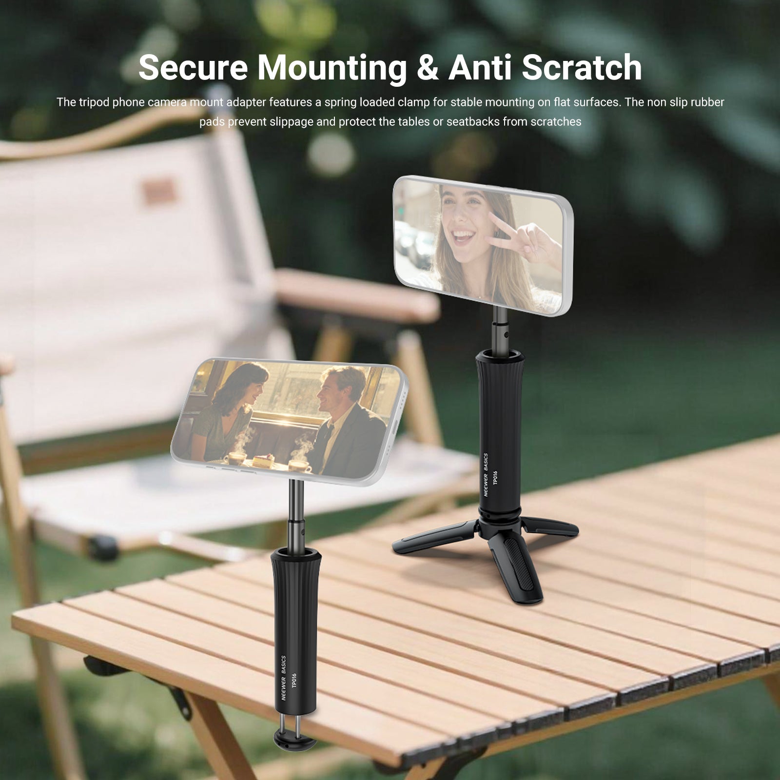 NEEWER TP016 Magnetic Airplane Phone Holder with Mini Tripod