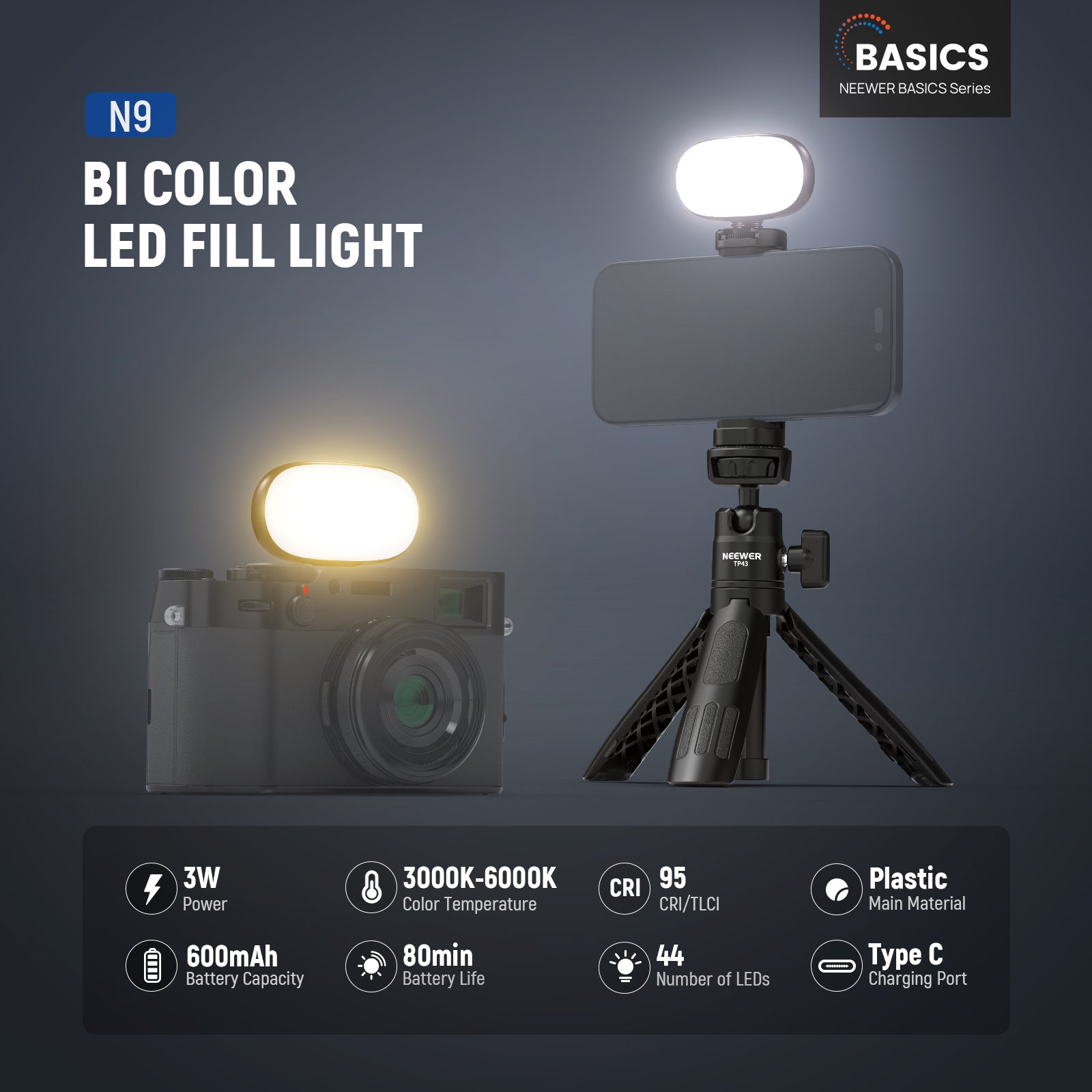 NEEWER BASICS N9 Clip on LED Selfie Light