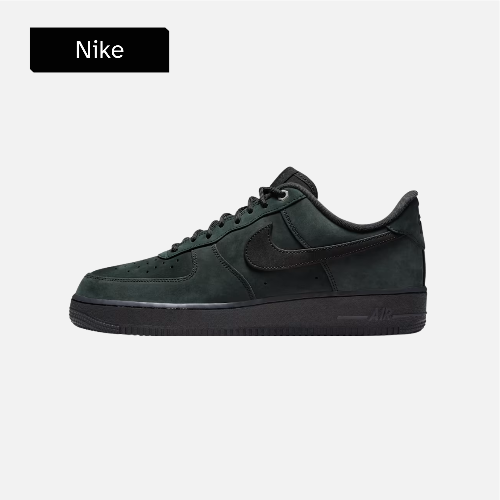 Nike Air Force 1 Low 'Triple Black Nubuck'