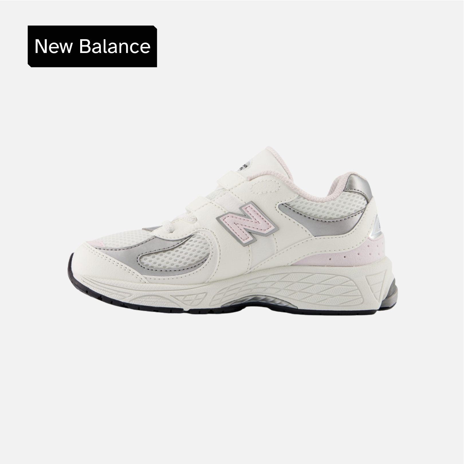 New Balance 2002R Hook & Loop Little Kid 'Sea Salt Pink Granite'
