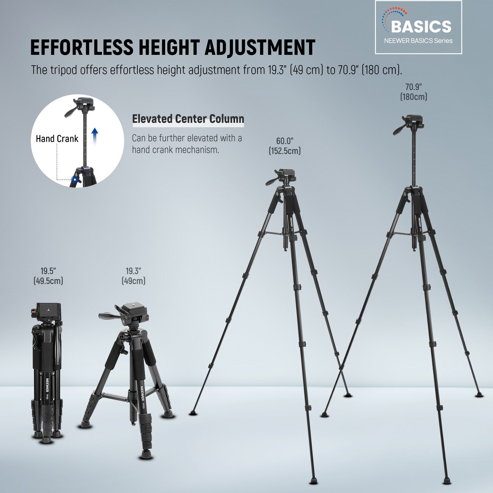 NEEWER BASICS TP55 71" Camera Tripod