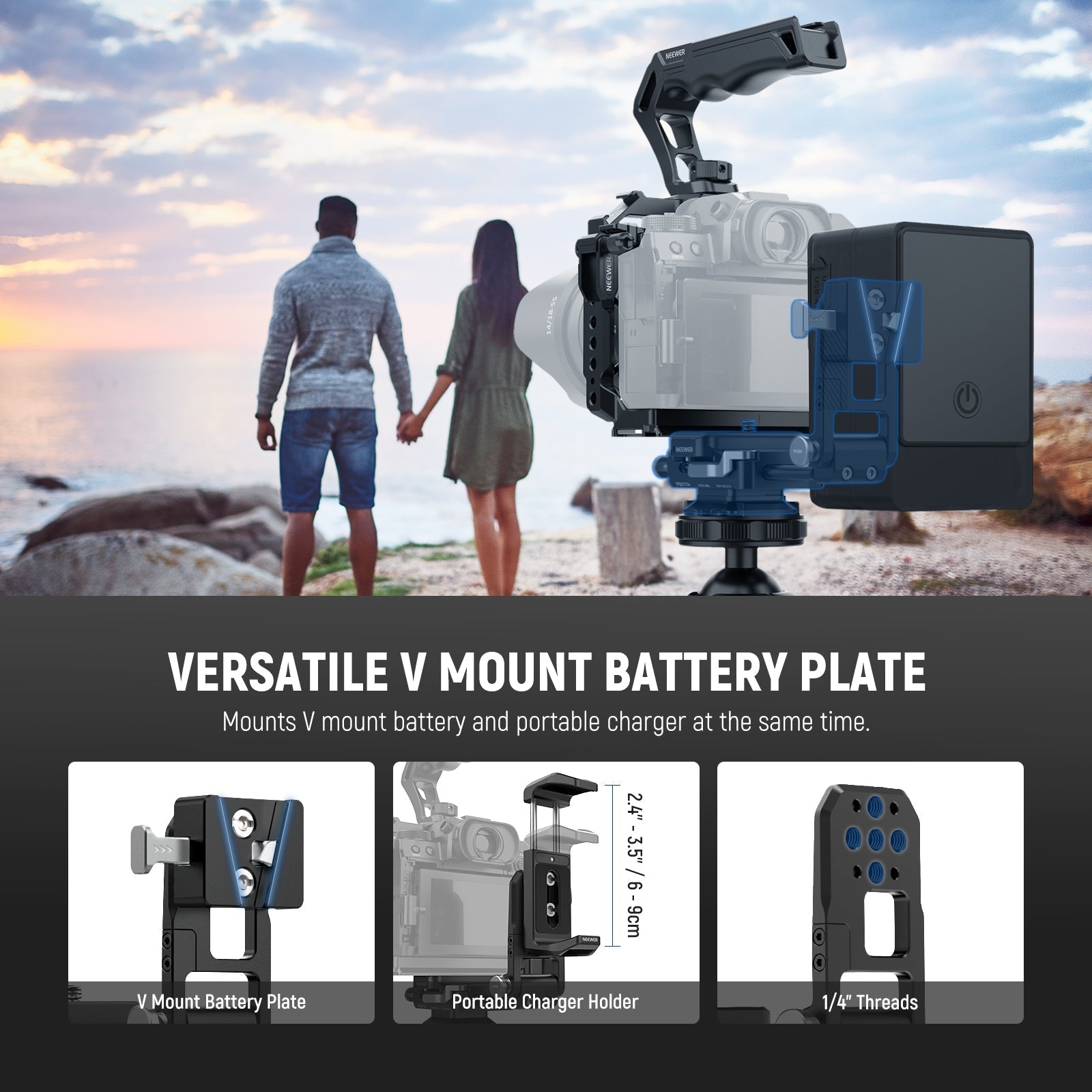 NEEWER PS017B V Mount Battery Plate