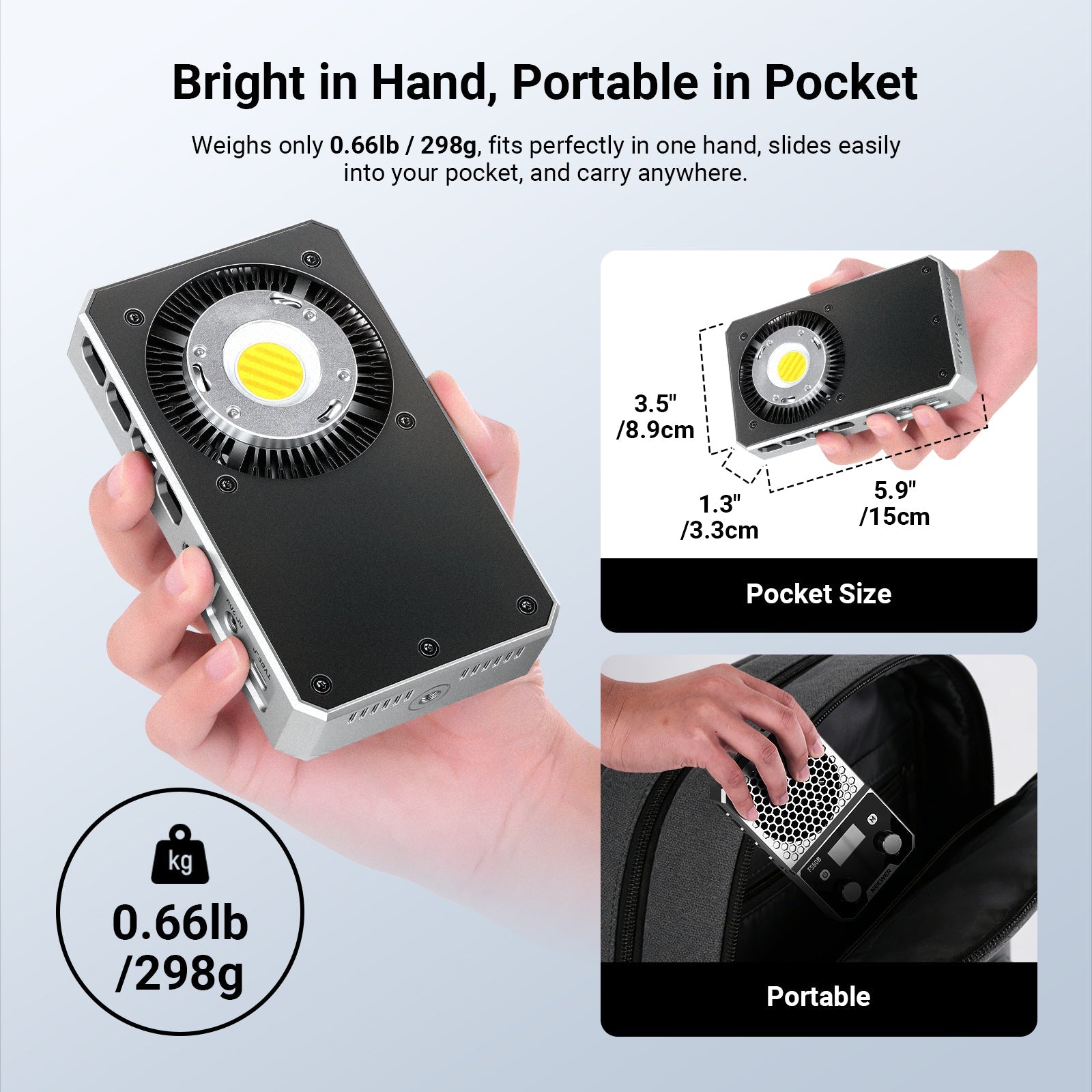 NEEWER FS60B 60W Compact Pocket Bi-Color LED Light