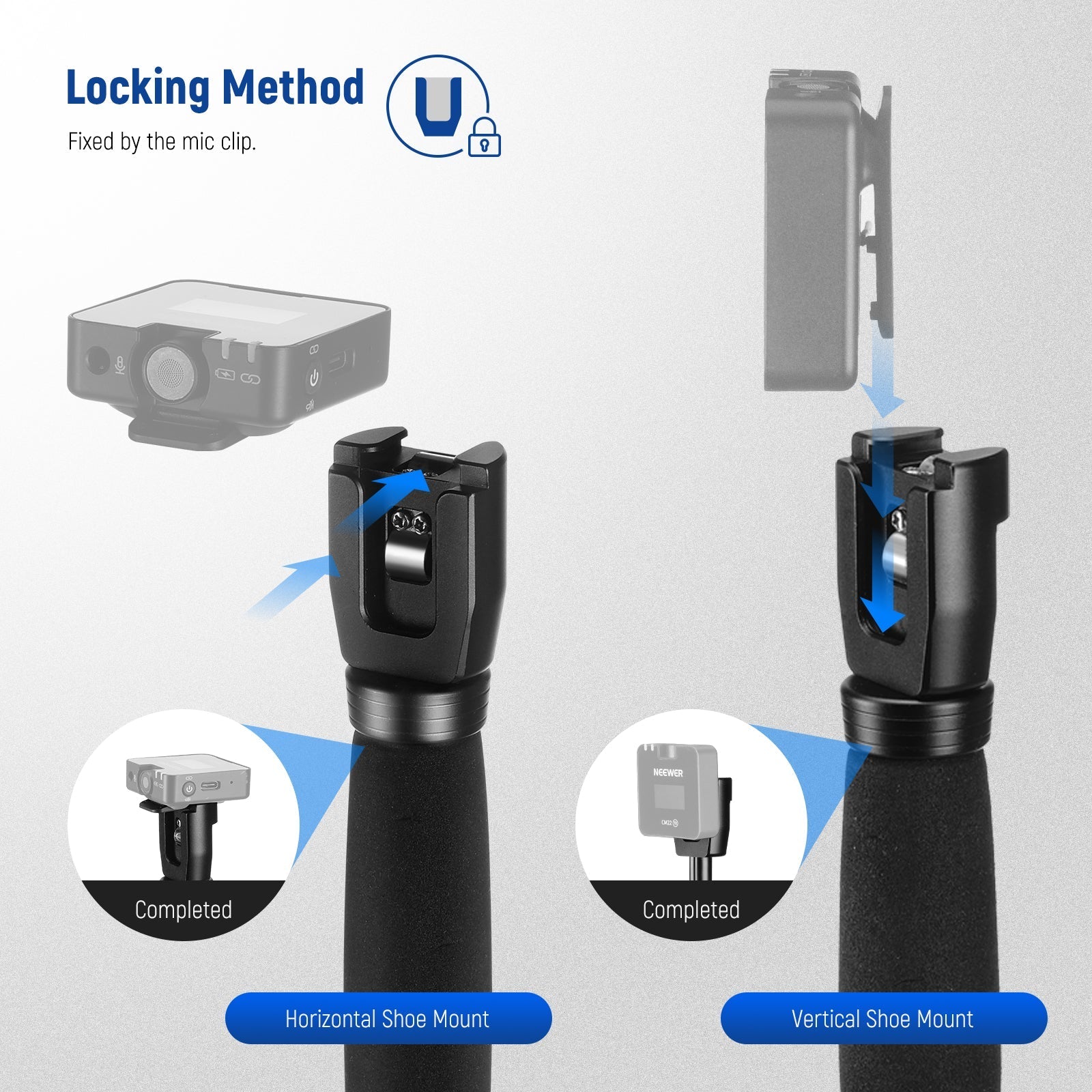 NEEWER MS004 Telescoping Interview Mic Handle for Wireless Go