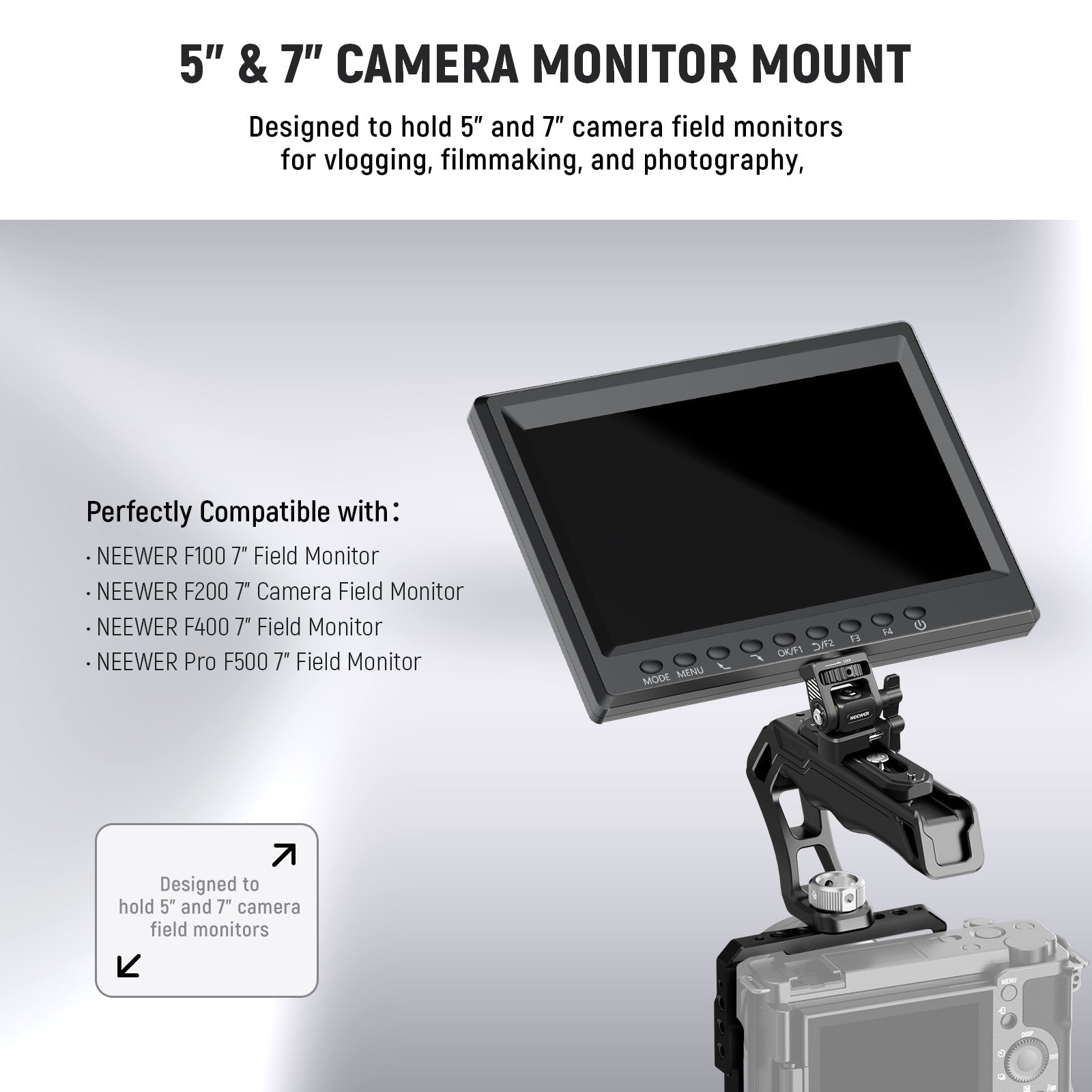 NEEWER MA020 Camera Monitor Mount with NATO Clamp