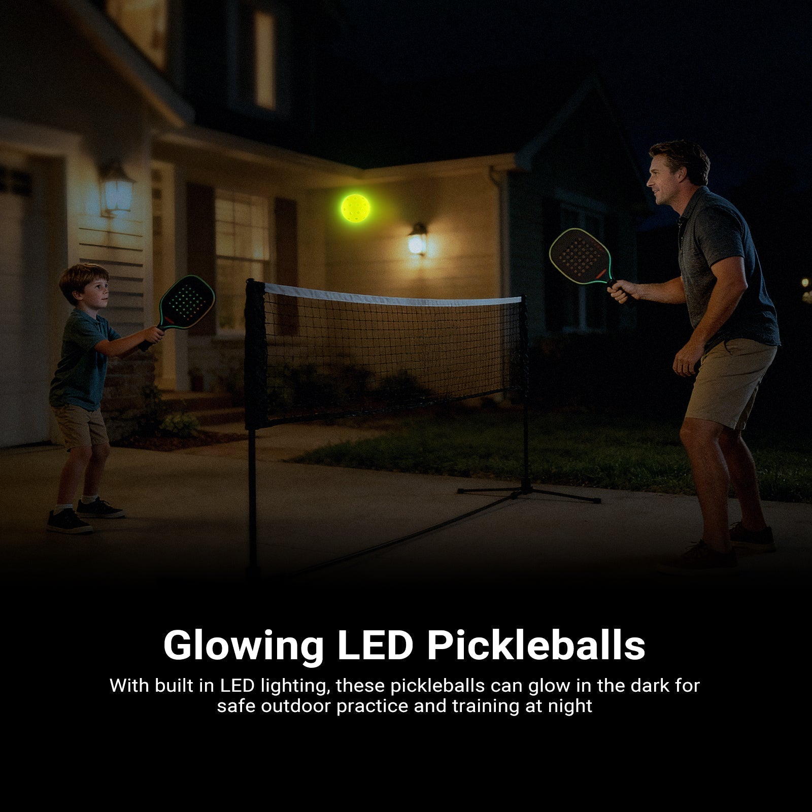 NEEWER PB02 4 Packs LED Pickleball Set