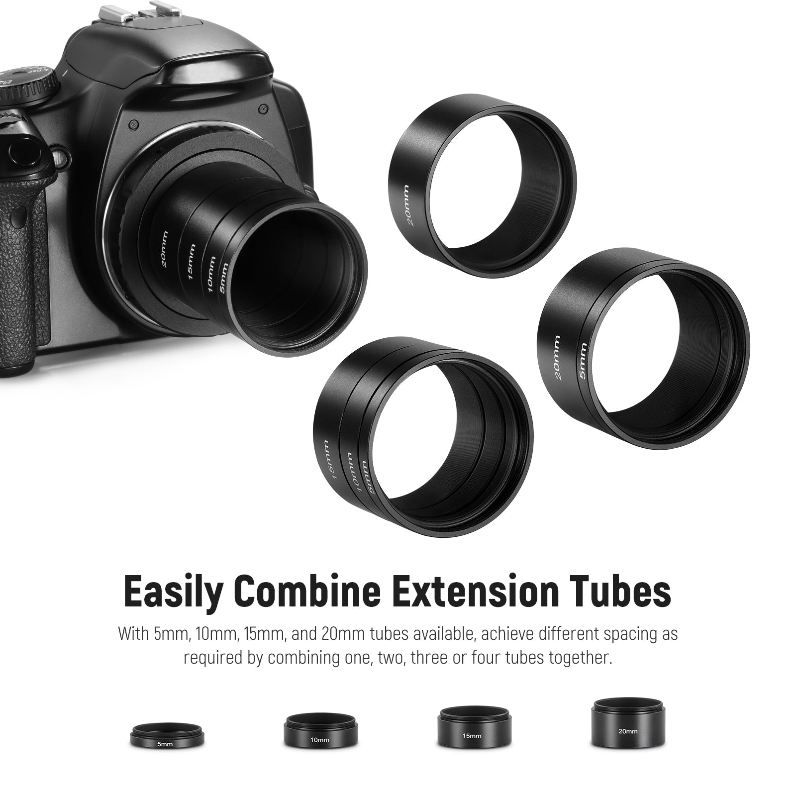 NEEWER 4 Pcs LS-T6 Extension Tube Kit Telescope Accessory