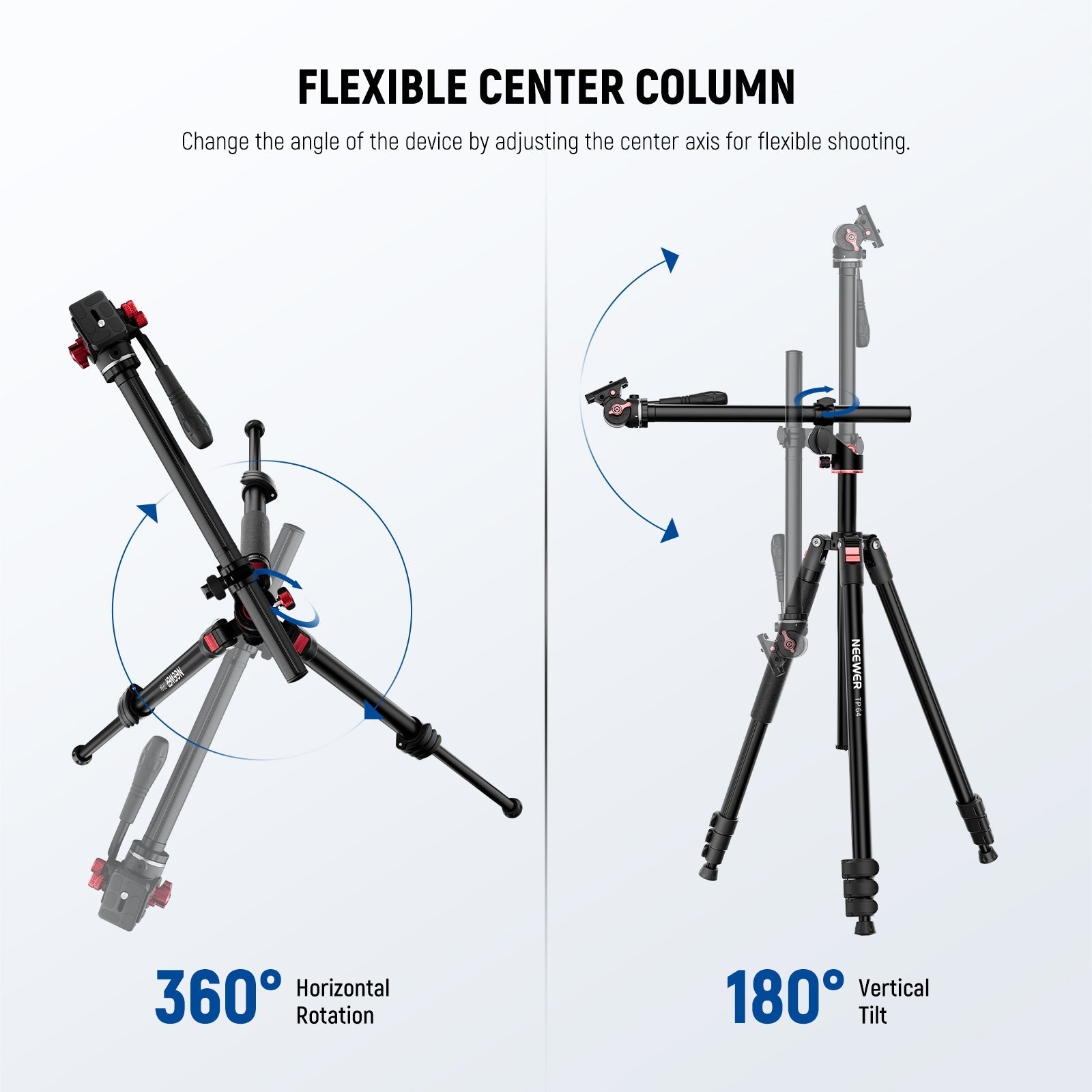 NEEWER TP63/TP64 Overhead Horizontal Camera Tripod Monopod