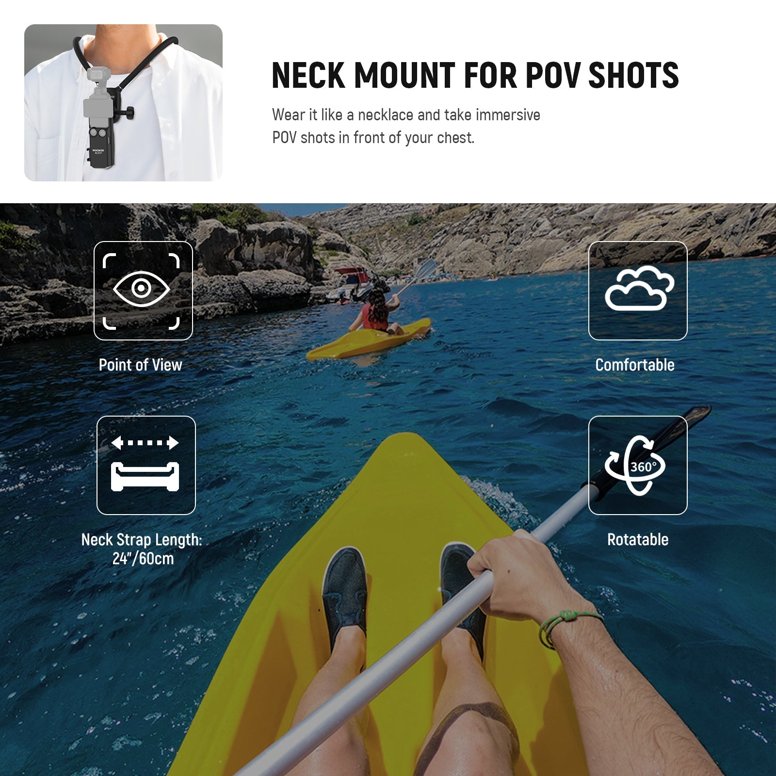 NEEWER GP39 Magnetic Action Camera Neck Mount