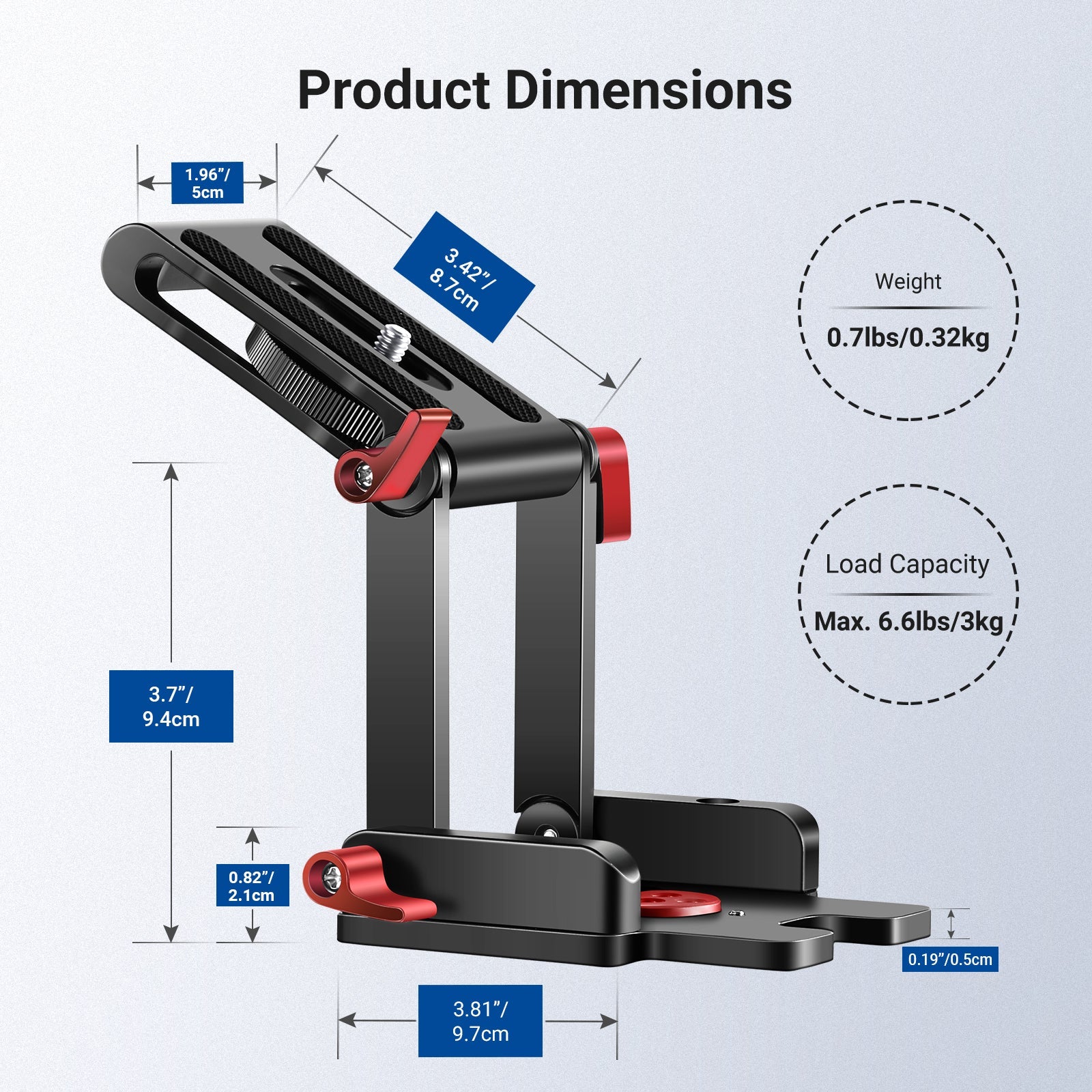 NEEWER Upgraded Z-Flex Tilt Tripod Head