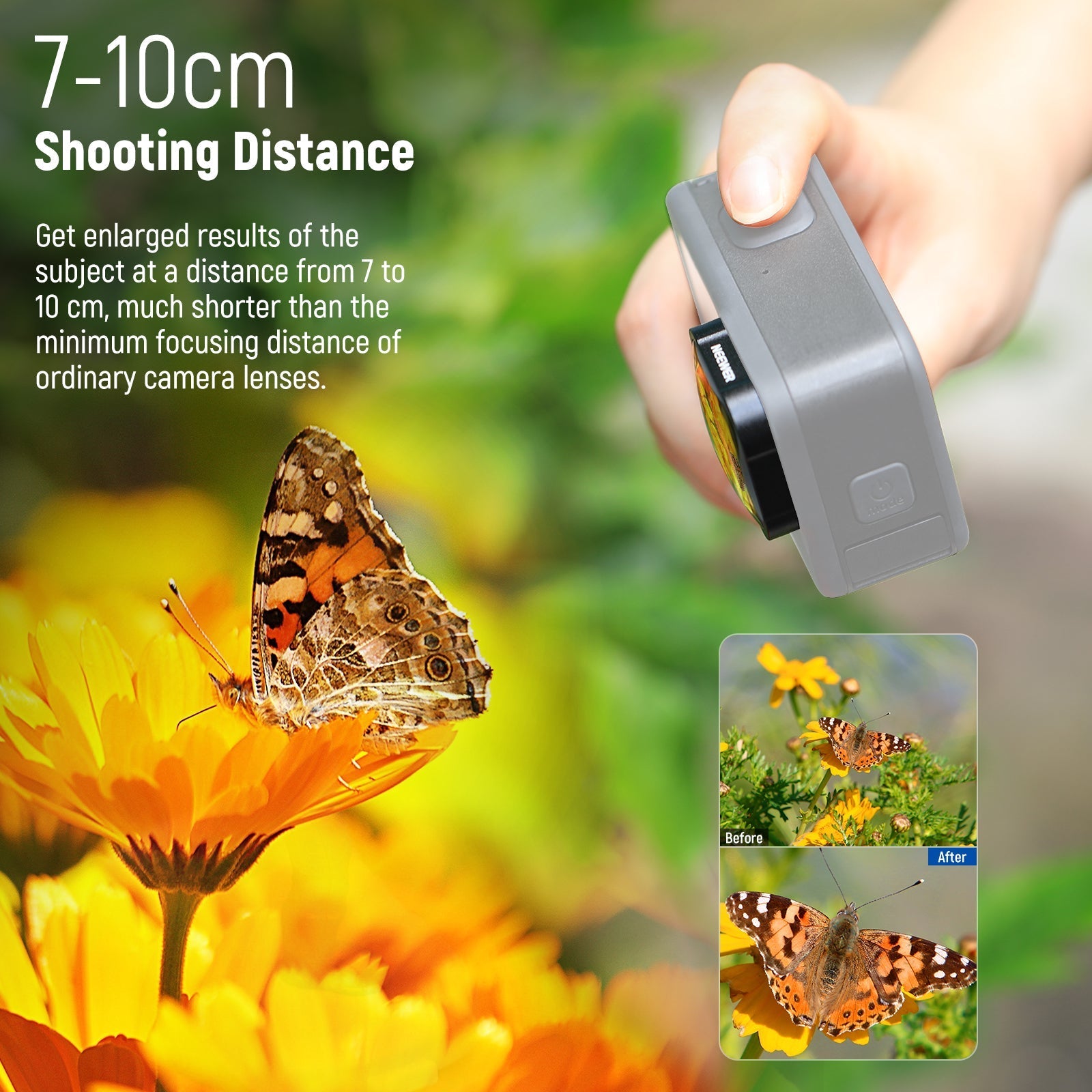 NEEWER LS-31 15X Magnification Lens Compatible with GoPro Hero 9/10/11/12 Black