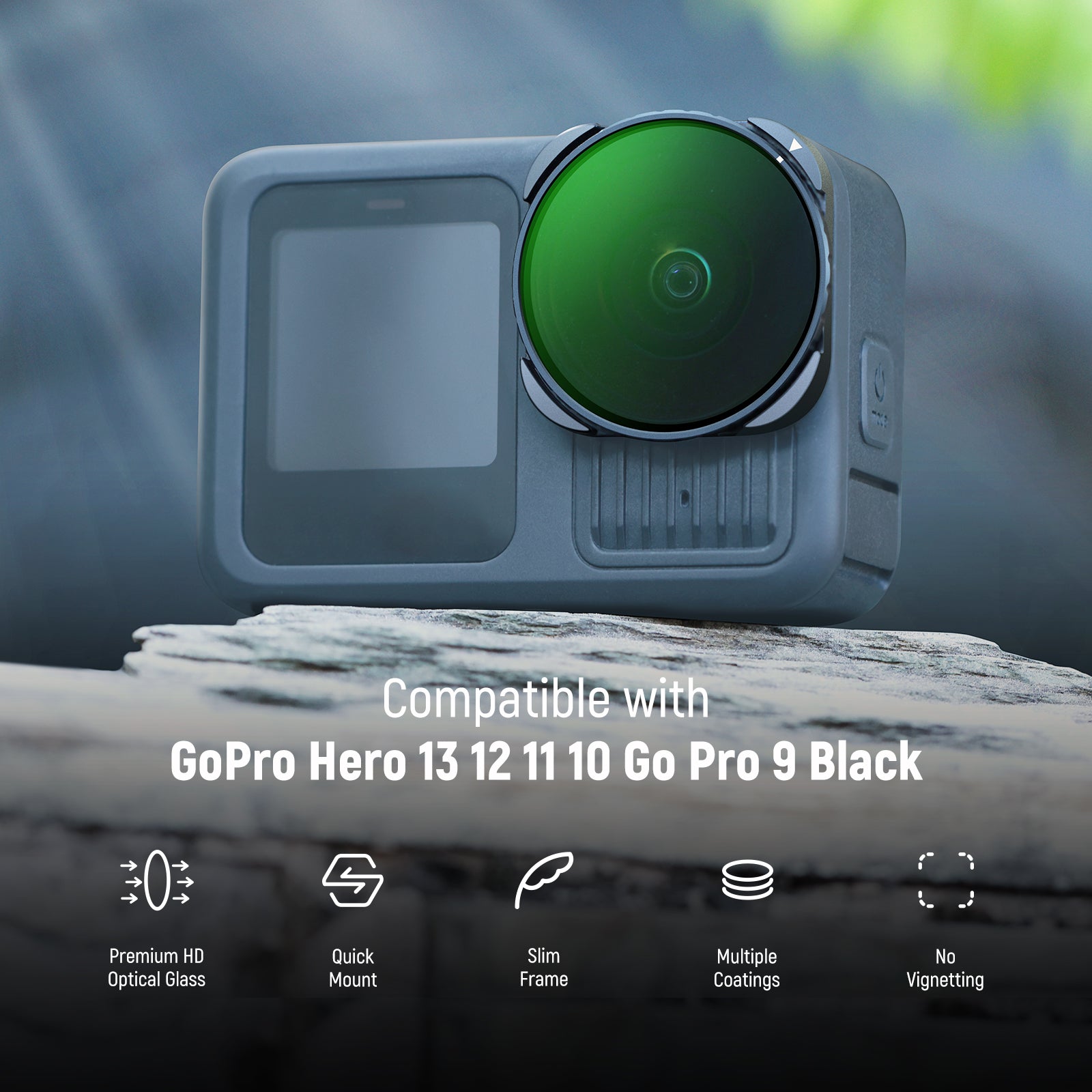 NEEWER FL-GP23 Rotating CPL Filter For GoPro Hero 13 12 11 10 9