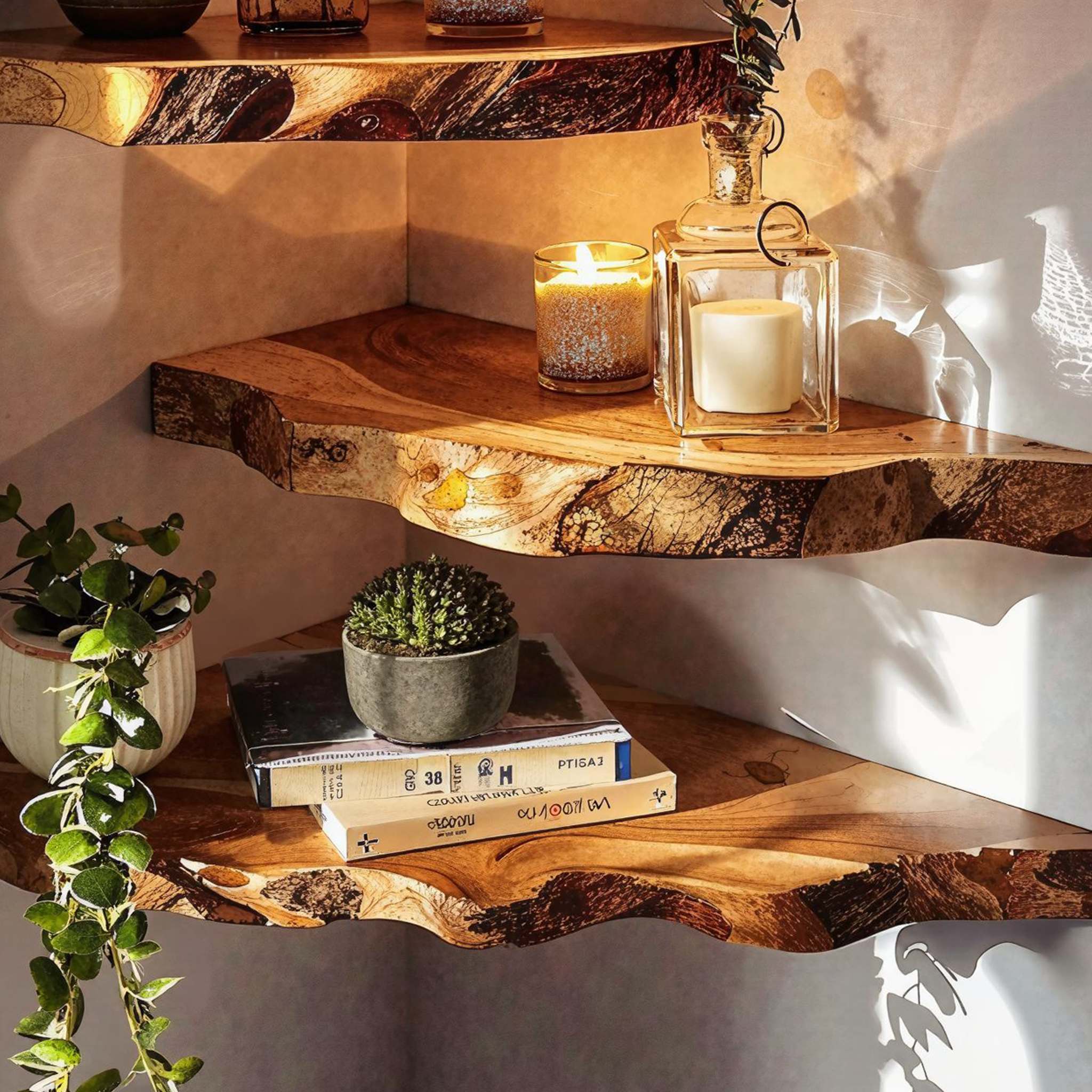 Floating Corner Shelves Wall Shelves Decorative