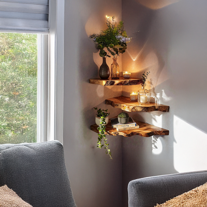 Floating Corner Shelves Wall Shelves Decorative