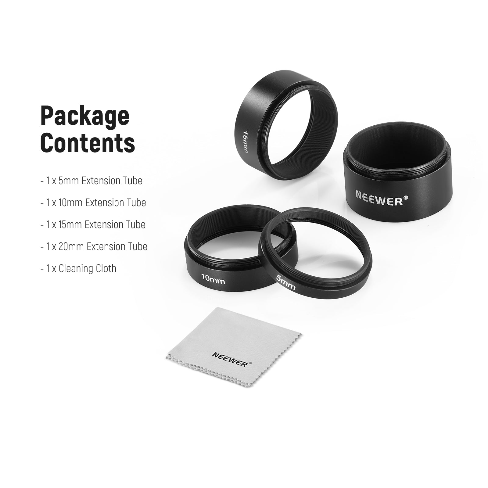 NEEWER 4 Pcs LS-T6 Extension Tube Kit Telescope Accessory