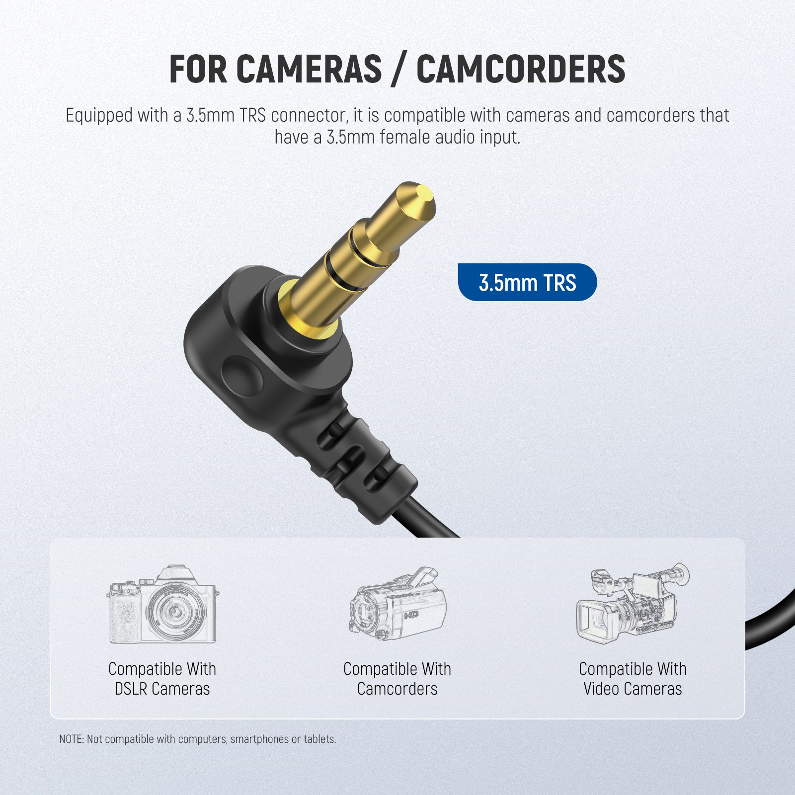 NEEWER LM5 2 Pack 6.6ft/2m 3.5mm TRS Mini Clip On Wired Lavalier Microphone