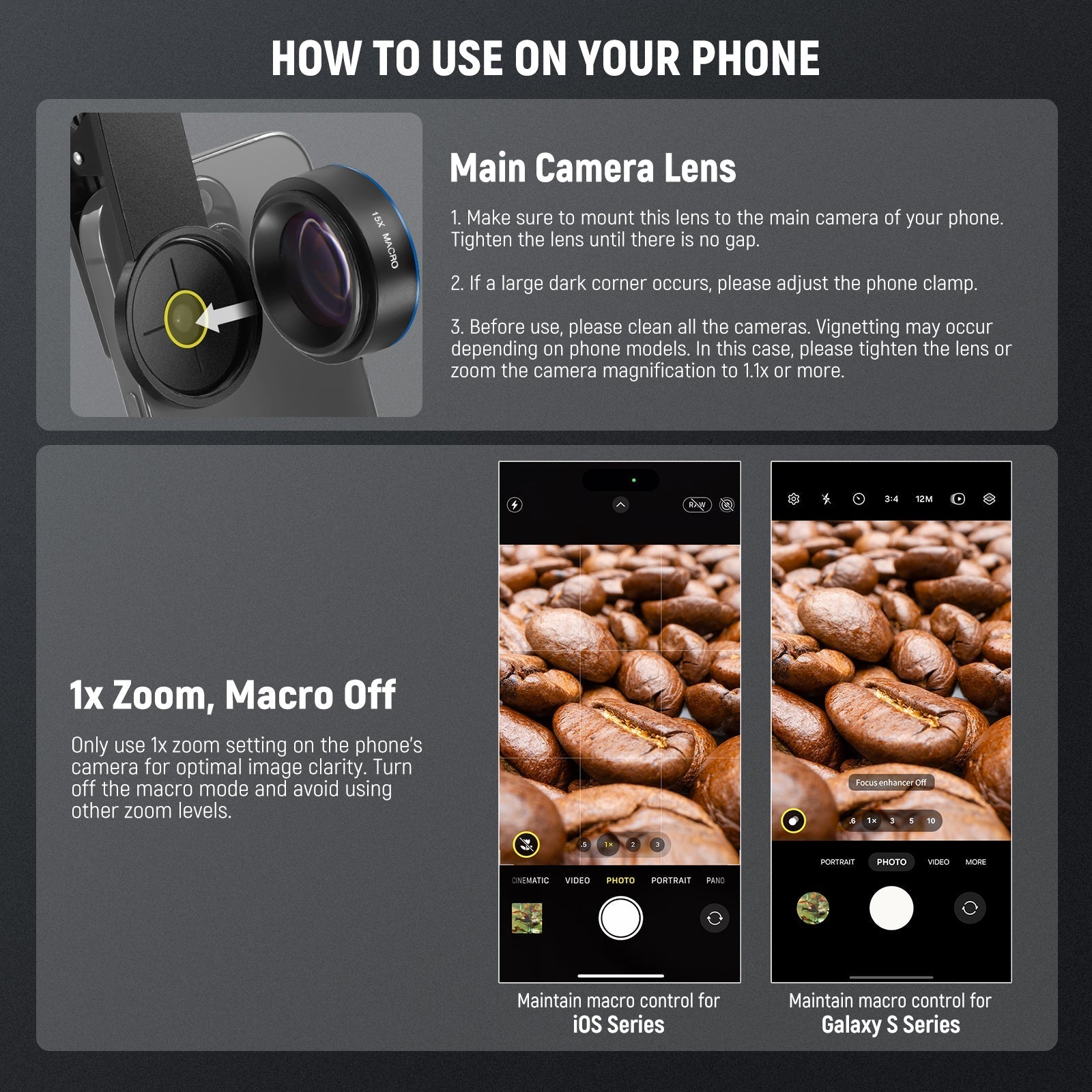 NEEWER BASICS LS-69 15x Macro Phone Lens Kit