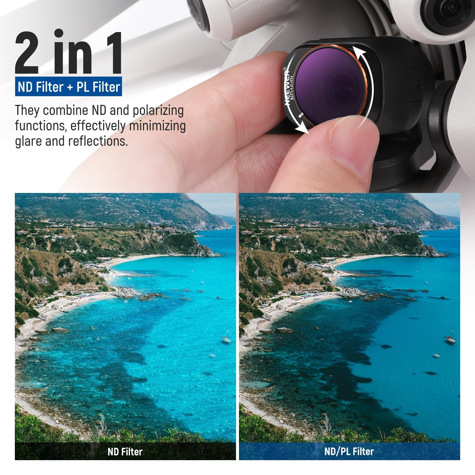 NEEWER FL-A32 6-Pack ND/PL Filter Set for DJI Mini 4 Pro