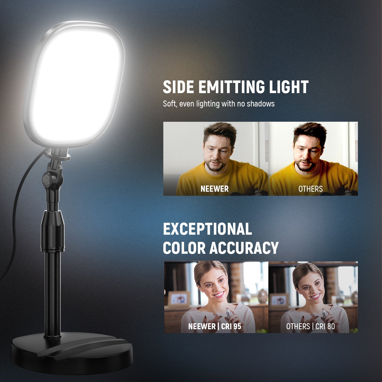 NEEWER BASICS NL10 5" Bi-Color Desk Light Kit