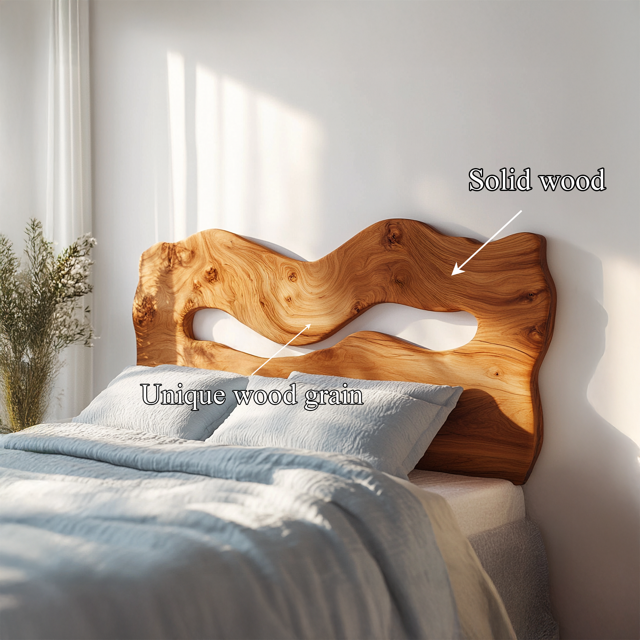Rustic Accent Headboard For Bedroom And Resting Space