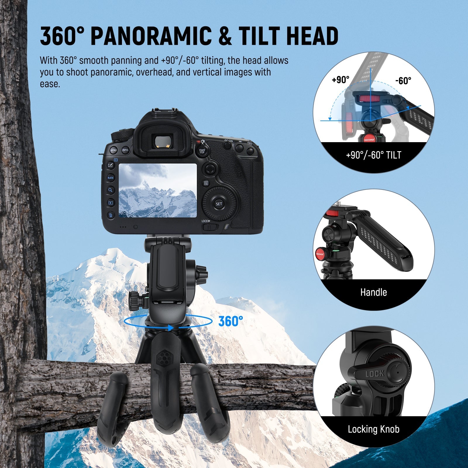 NEEWER TP36 Flexible Mini Tripod with Remote